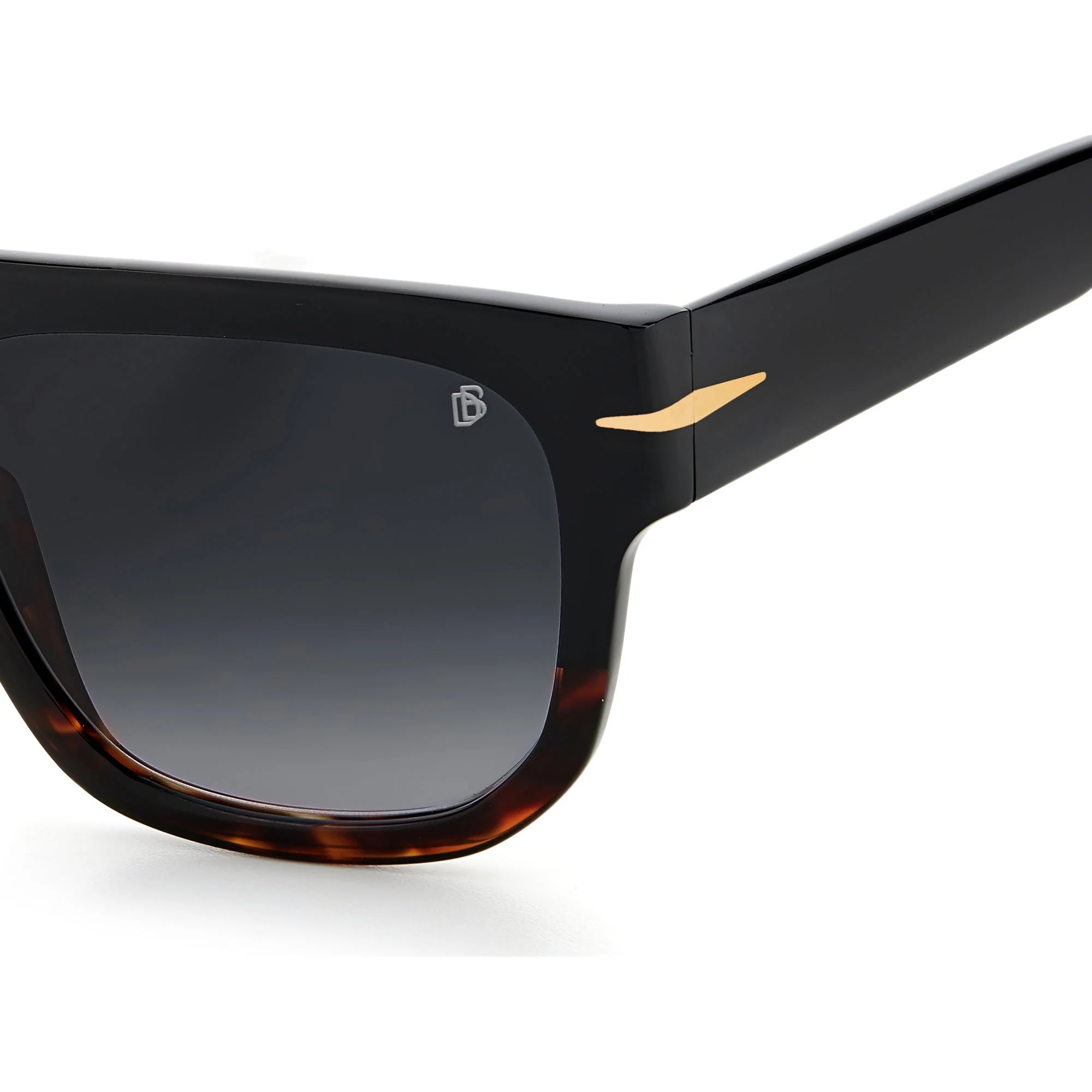 David Beckham DB 7044/S 37N 549O(DB15) Men's Horn Black - Image 4