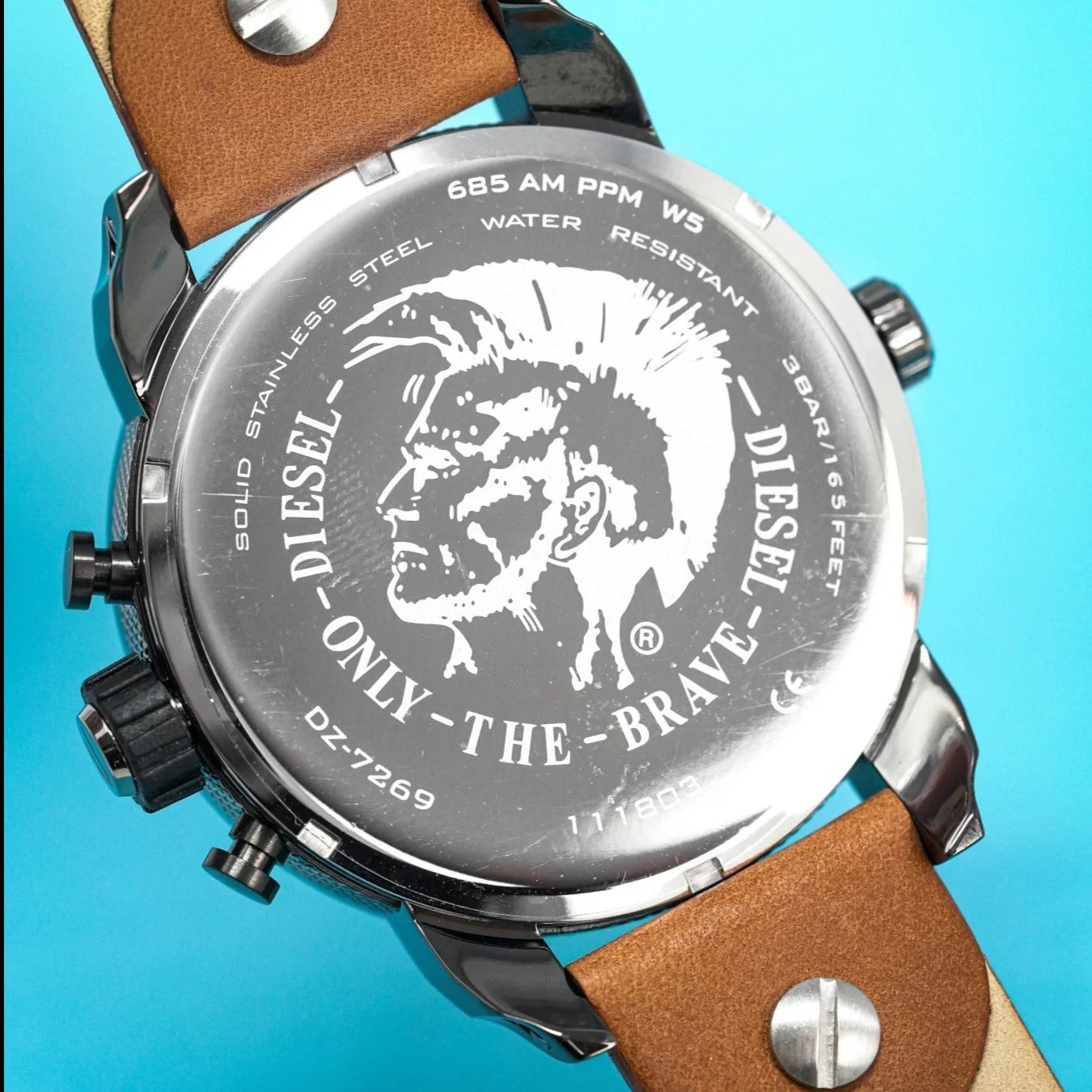 Diesel Men's Chronograph Little Daddy White Brown Watch - Image 5
