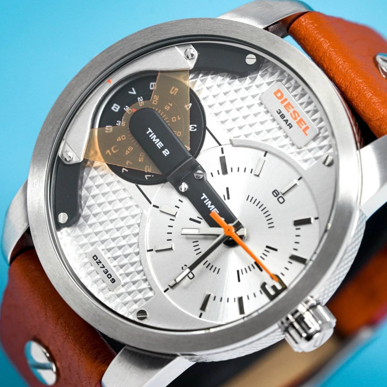 Diesel Men's Mini Daddy Silver Brown Watch - Image 2