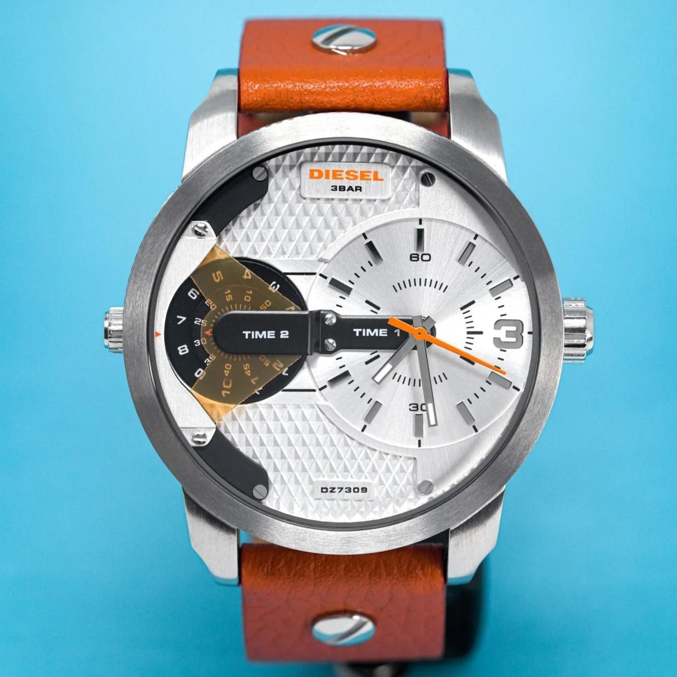 Diesel Men's Mini Daddy Silver Brown Watch - Image 3