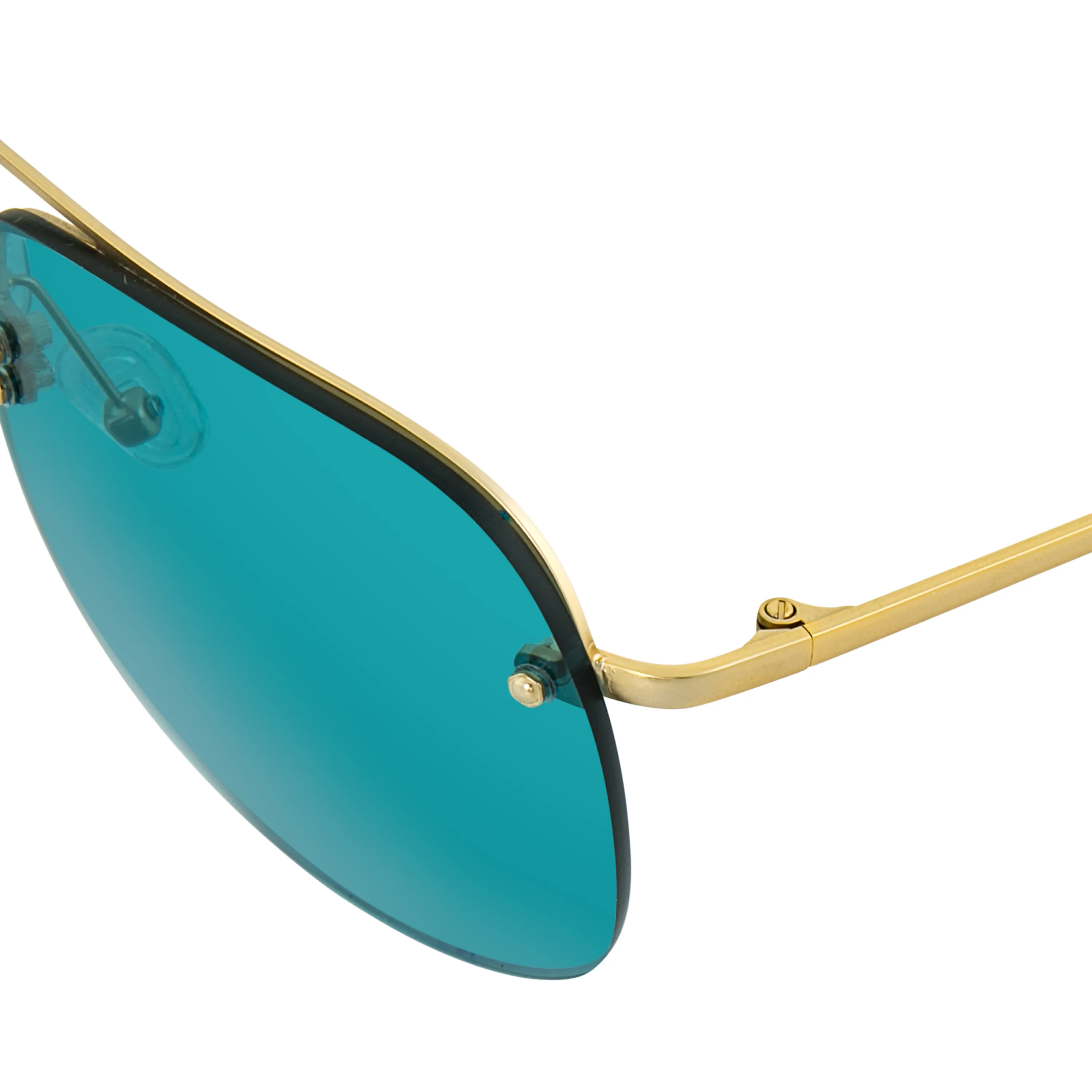 Dries Van Noten Ladies Aviator Blue Sunglasses - Image 4