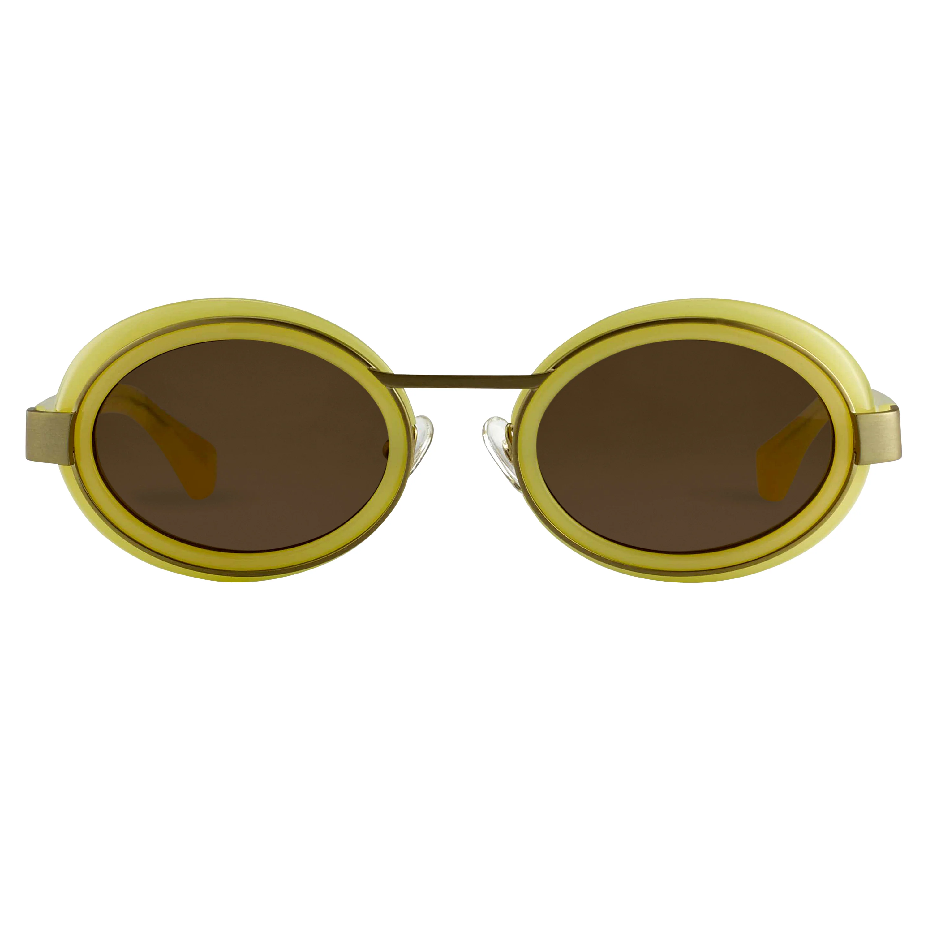 Dries Van Noten Ladies Oval Brown Sunglasses - Image 3