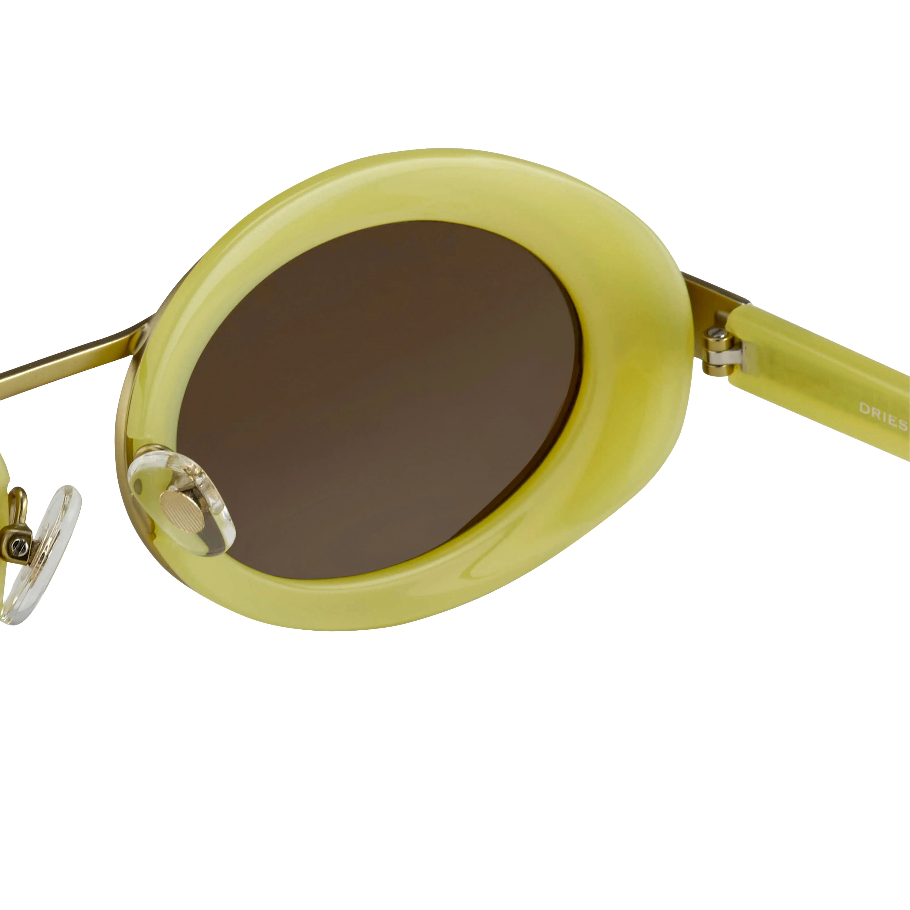 Dries Van Noten Ladies Oval Brown Sunglasses - Image 4