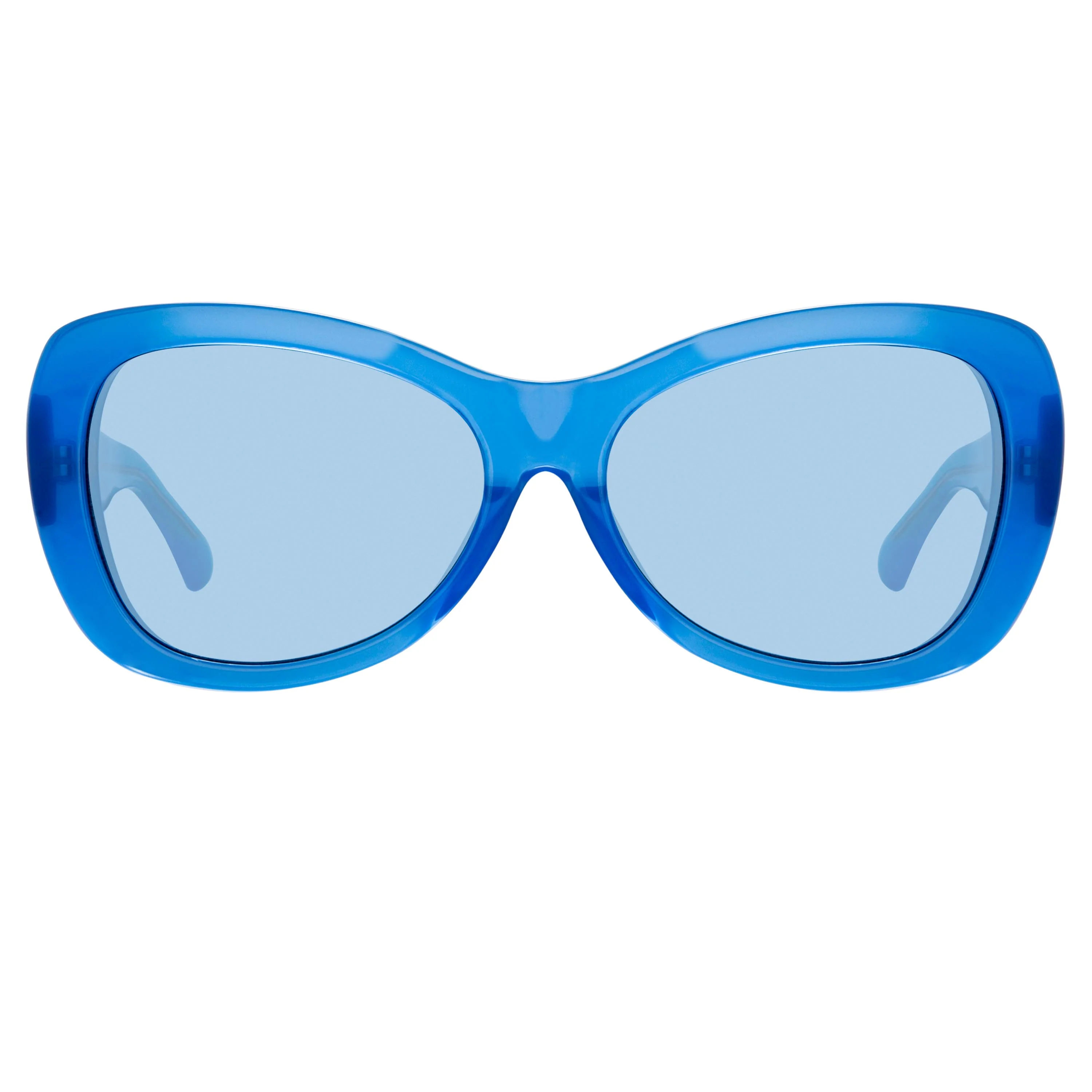 Dries Van Noten Ladies Oversized Blue Sunglasses - Image 2