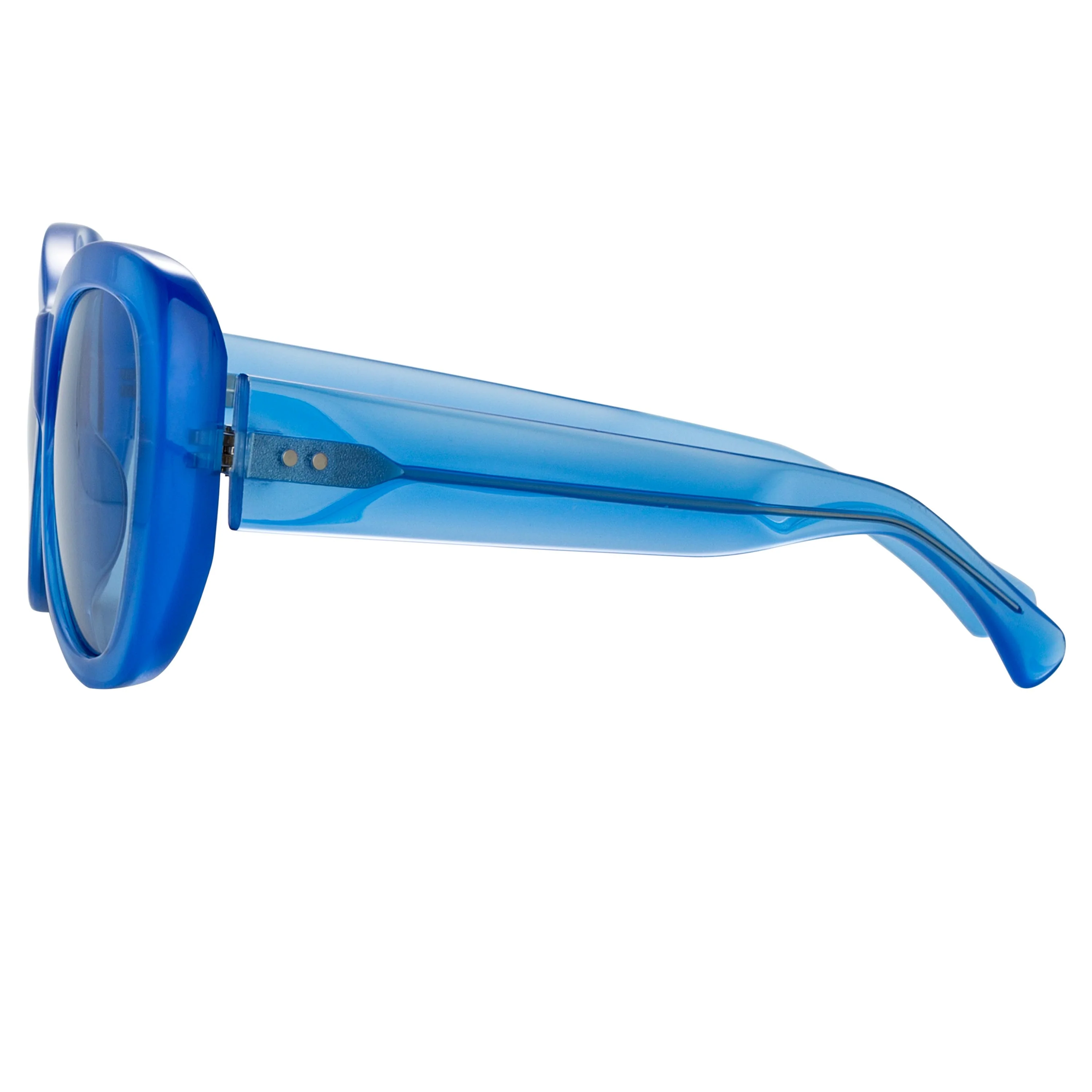Dries Van Noten Ladies Oversized Blue Sunglasses - Image 3