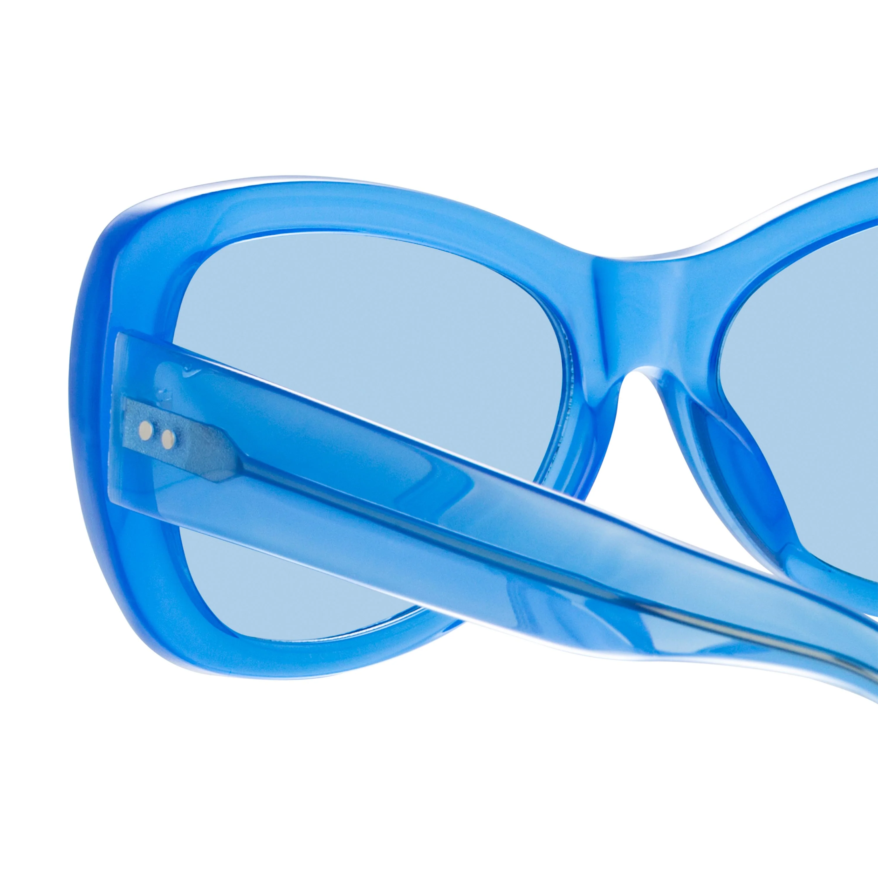 Dries Van Noten Ladies Oversized Blue Sunglasses - Image 4