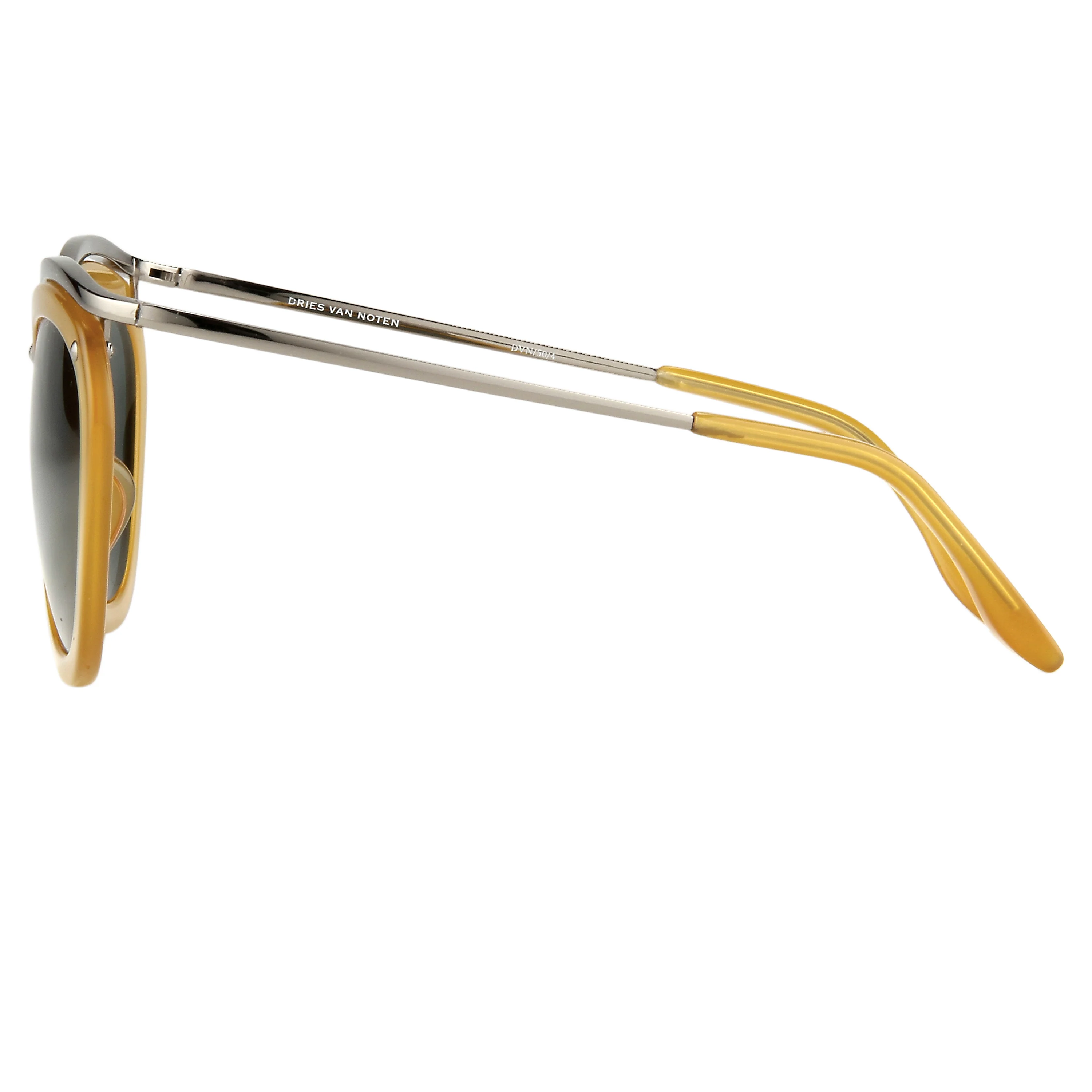 Dries Van Noten Ladies Round Grey Sunglasses - Image 3