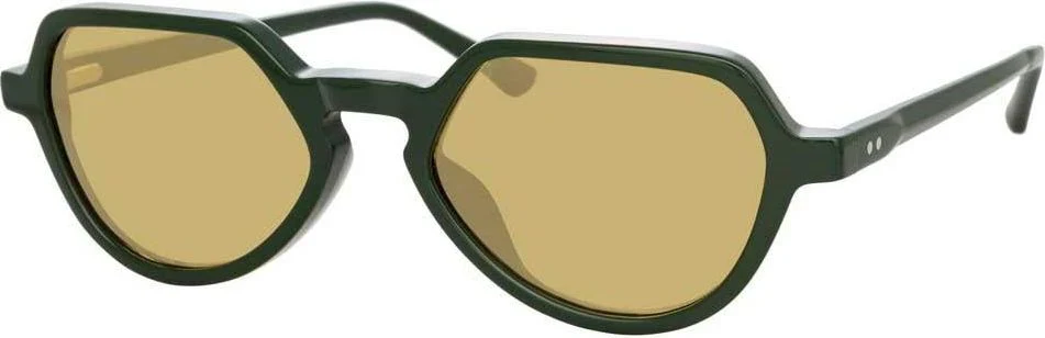 Dries Van Noten Men's Angular Yellow Sunglasses - Image 2