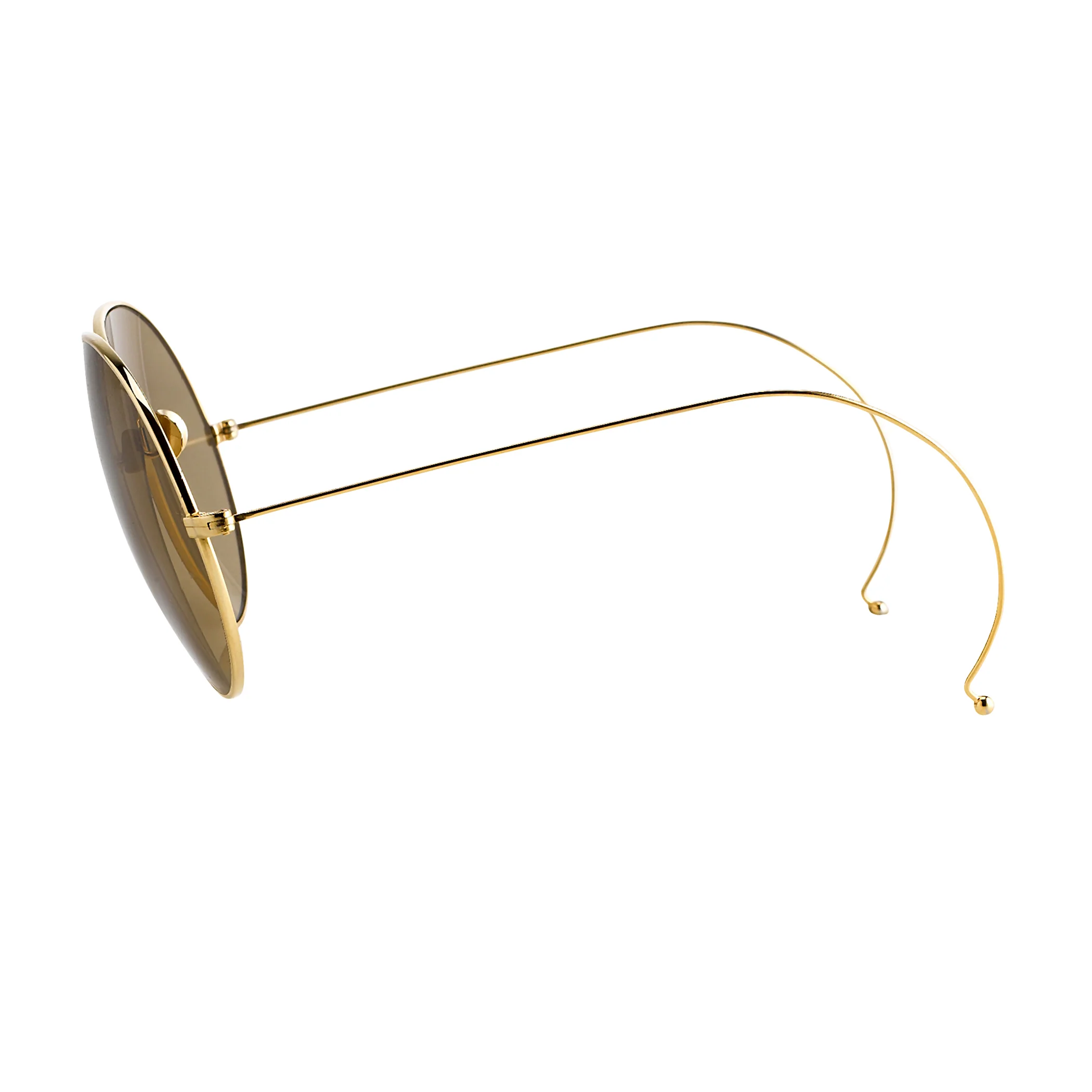 Dries Van Noten Men's Aviator Brown Sunglasses - Image 3