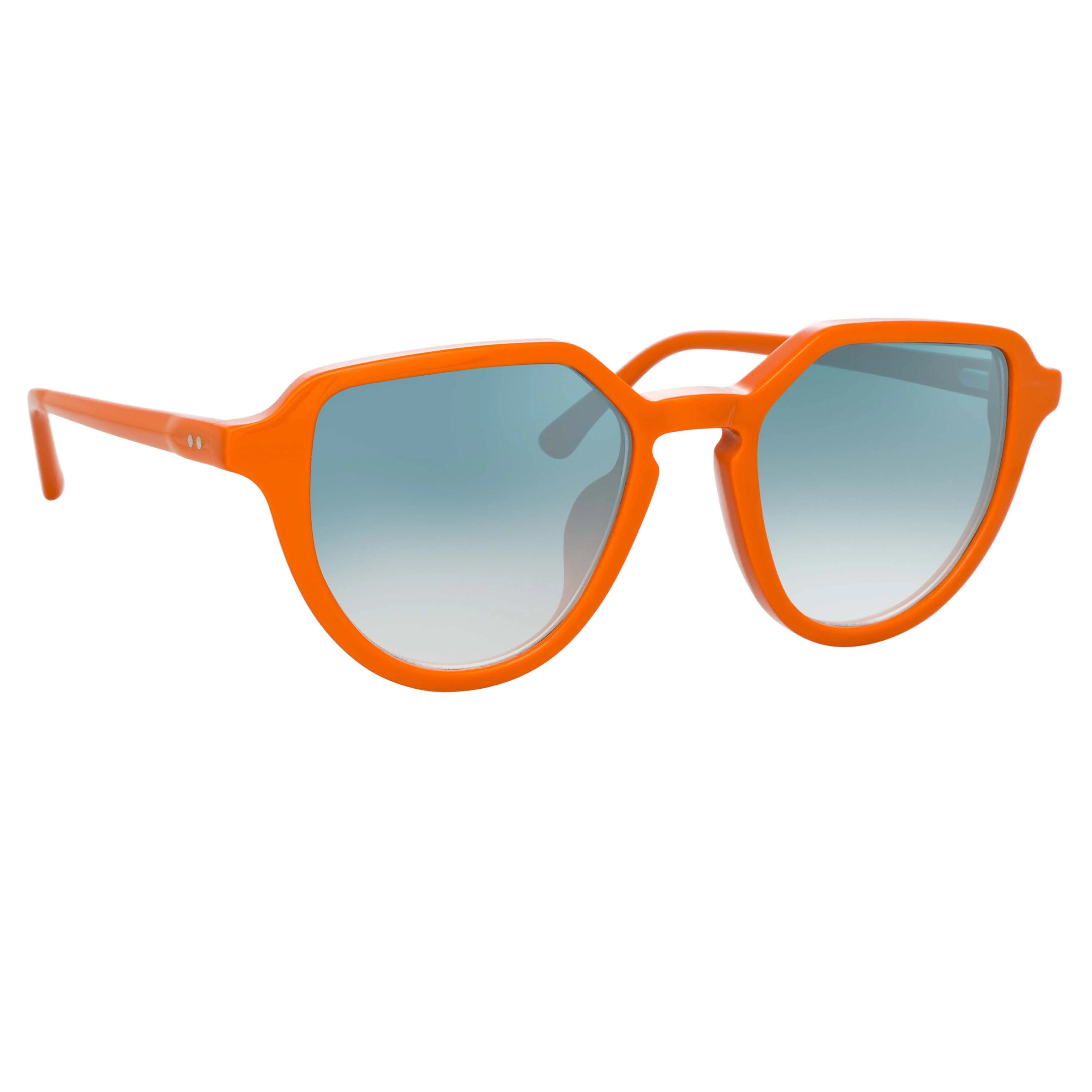 Dries Van Noten Men's Oval Blue Sunglasses