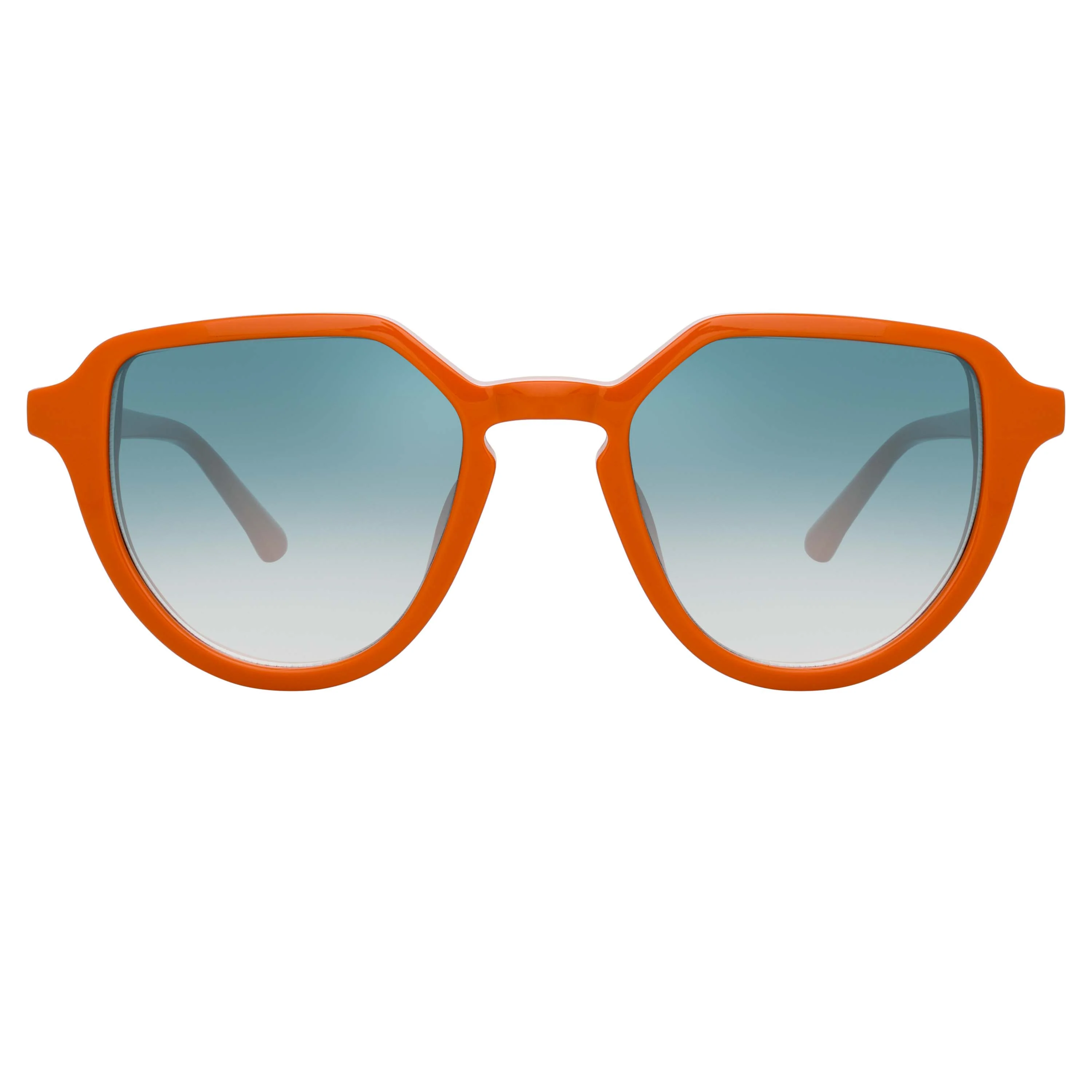 Dries Van Noten Men's Oval Blue Sunglasses - Image 2