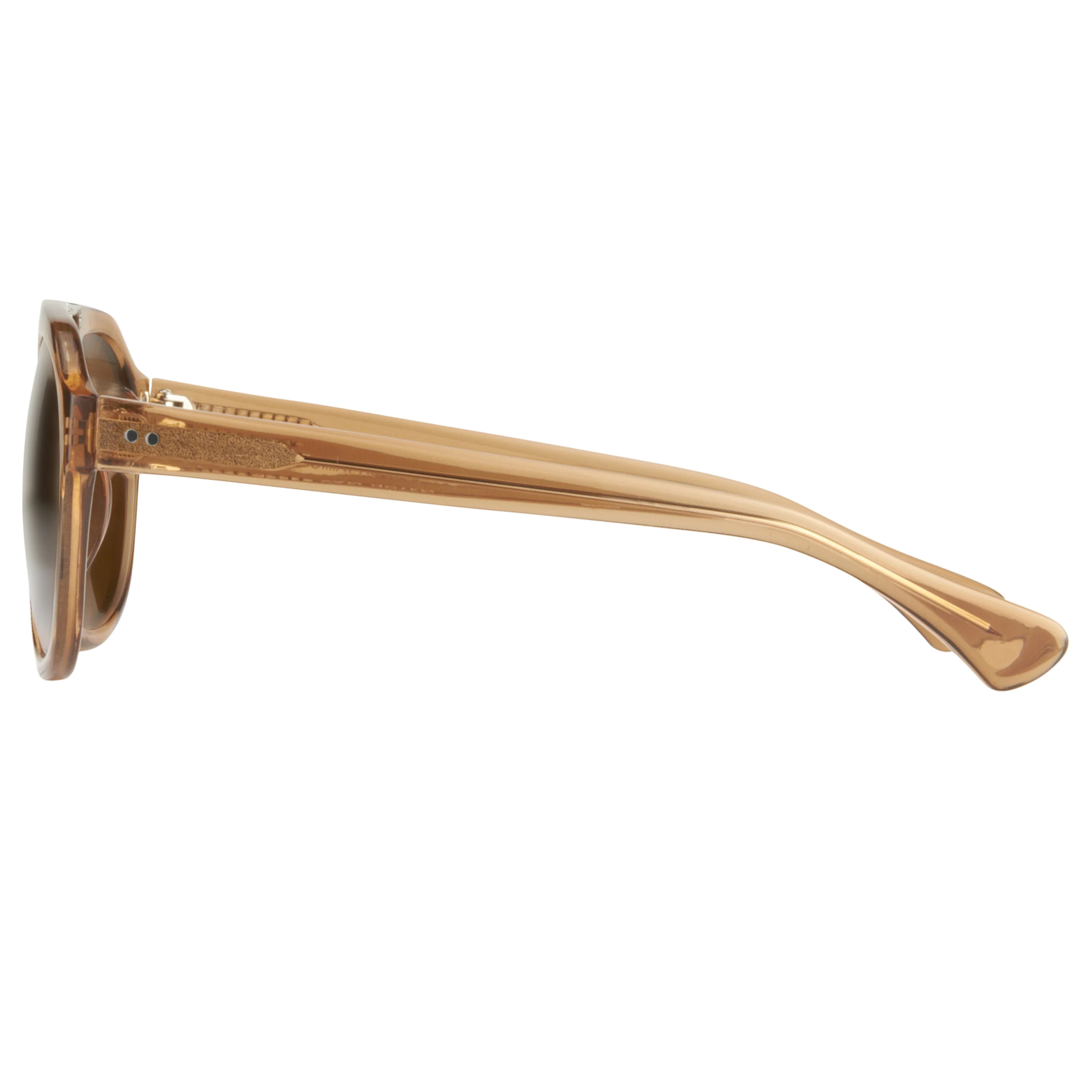 Dries Van Noten Unisex Aviator Brown Sunglasses - Image 3