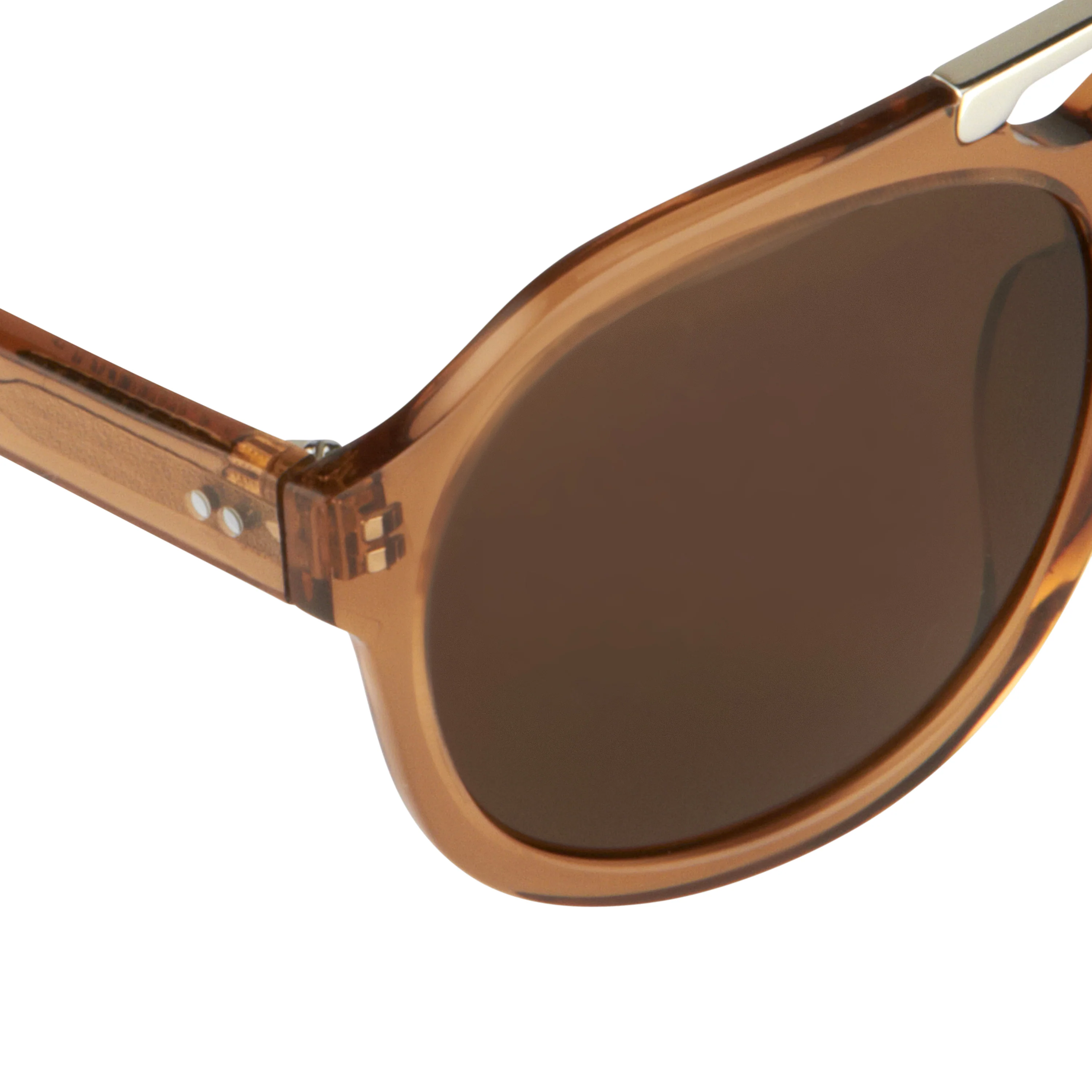 Dries Van Noten Unisex Aviator Brown Sunglasses - Image 4