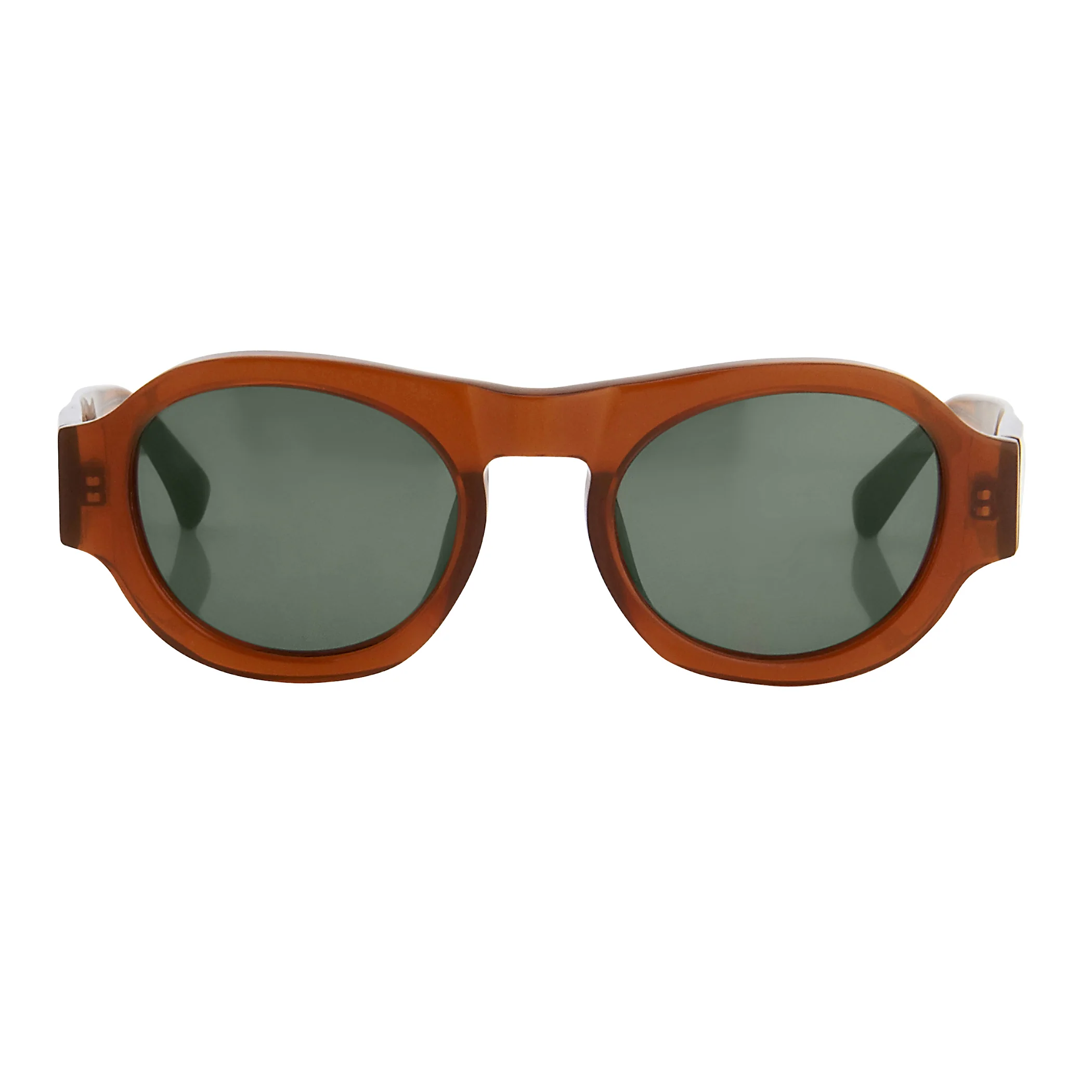Dries Van Noten Unisex Round Brown Sunglasses - Image 2