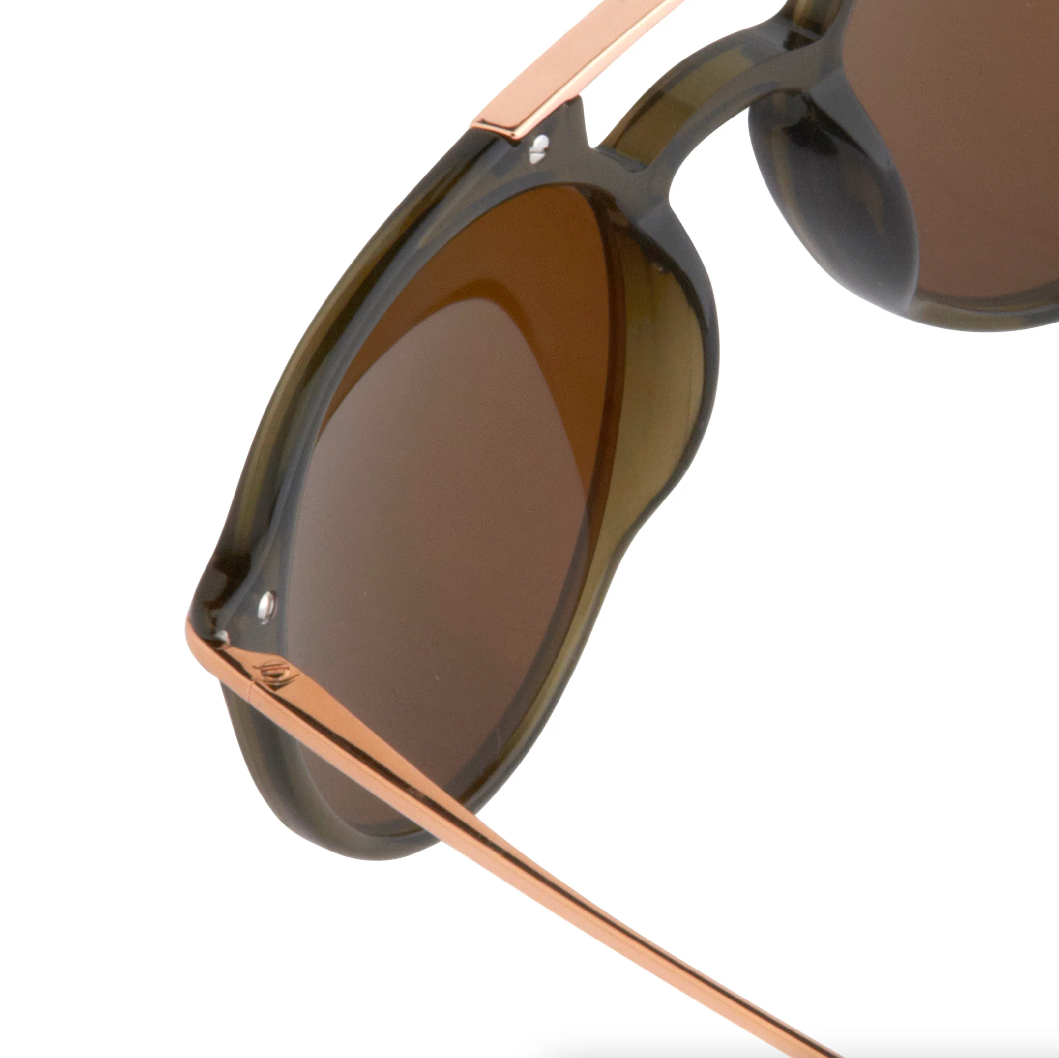 Dries Van Noten Unisex Round Brown Sunglasses - Image 3