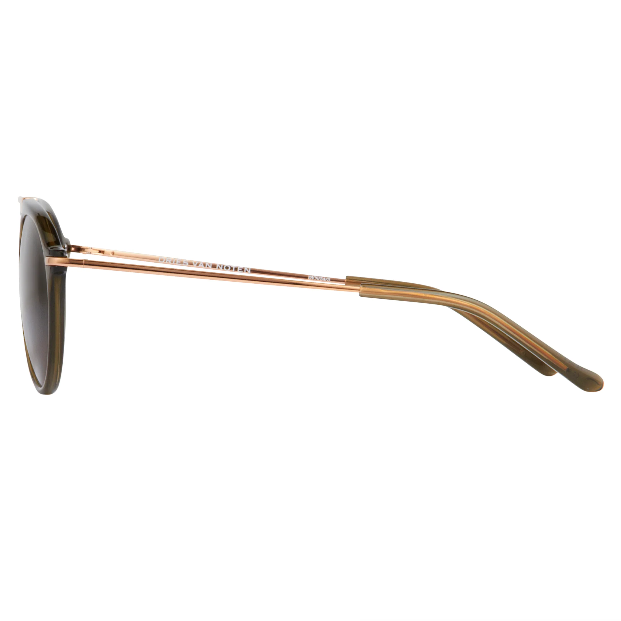 Dries Van Noten Unisex Round Brown Sunglasses - Image 4