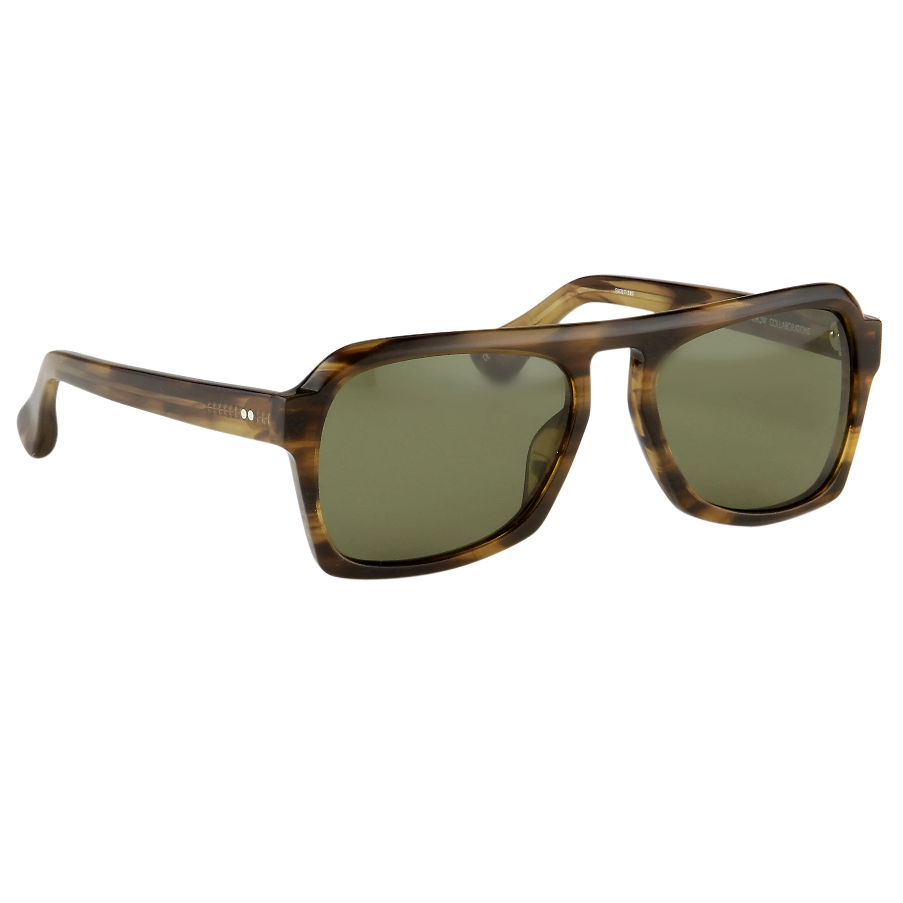 Dries Van Noten Unisex Square Green Sunglasses