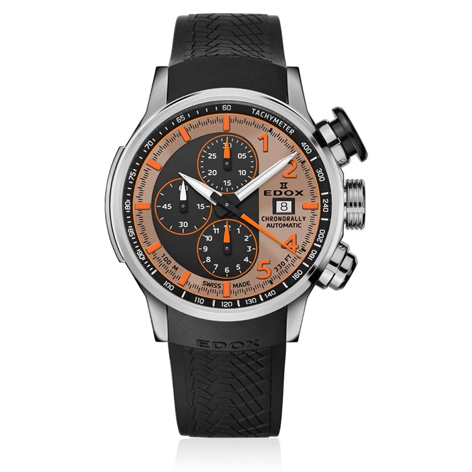 Edox Chronorally Automatic Men's Brown Watch