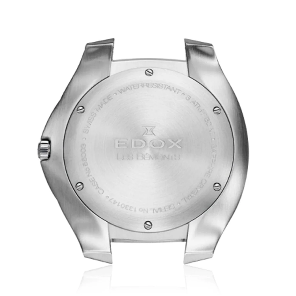 Edox Les Bèmonts Ladies Silver Black Watch - Image 2