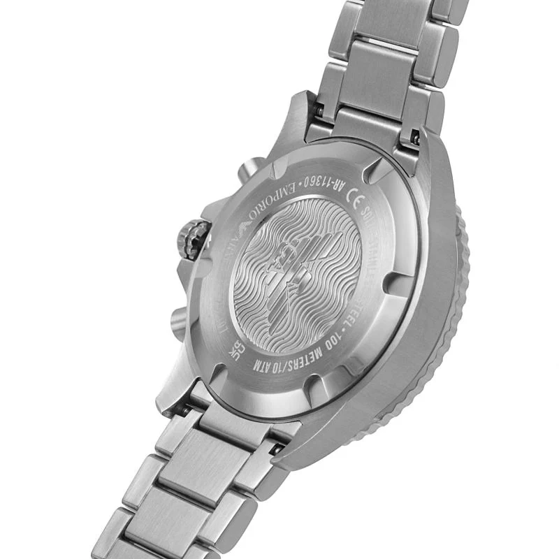 Emporio Armani Men's Diver Chronograph Steel Watch - Image 3