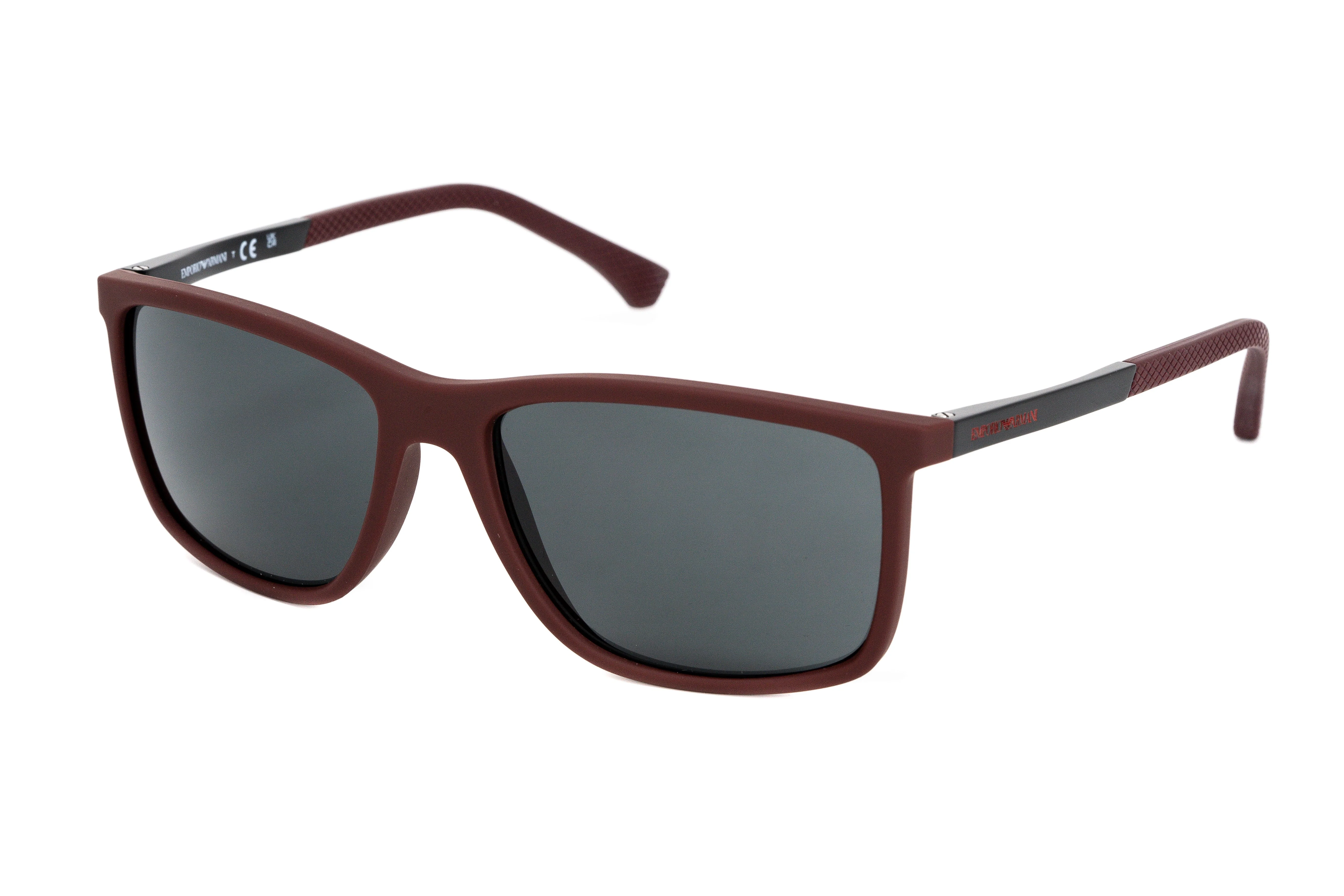 Emporio Armani Men's Sunglasses Rectangular Burgundy - Image 3
