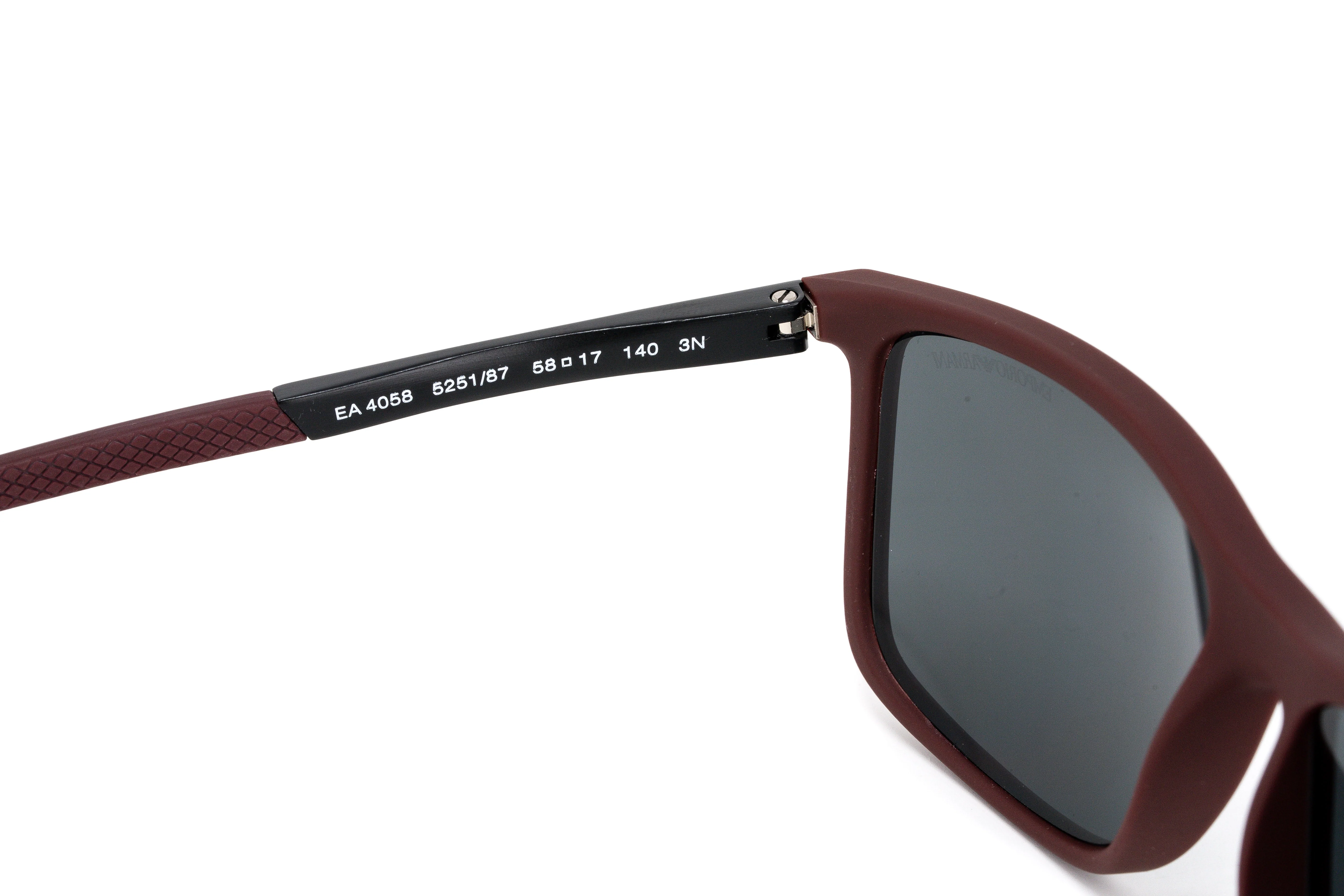 Emporio Armani Men's Sunglasses Rectangular Burgundy - Image 5