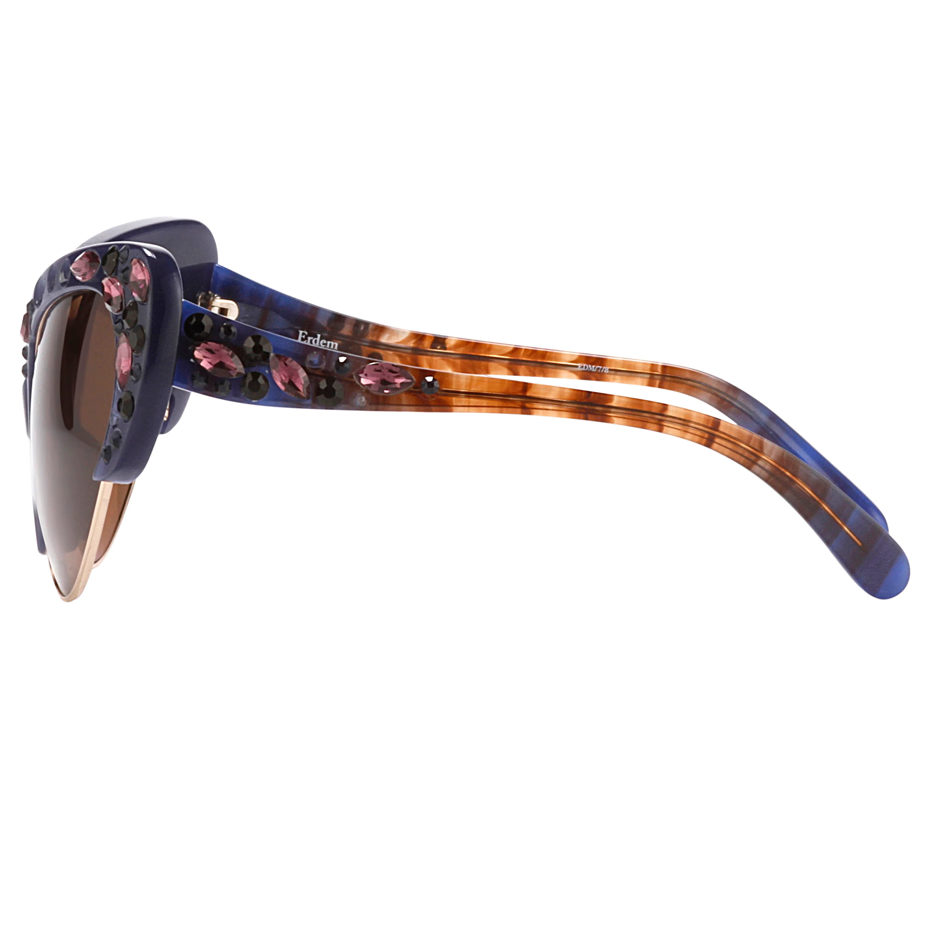 Erdem Ladies Cat Eye Brown Sunglasses - Image 2