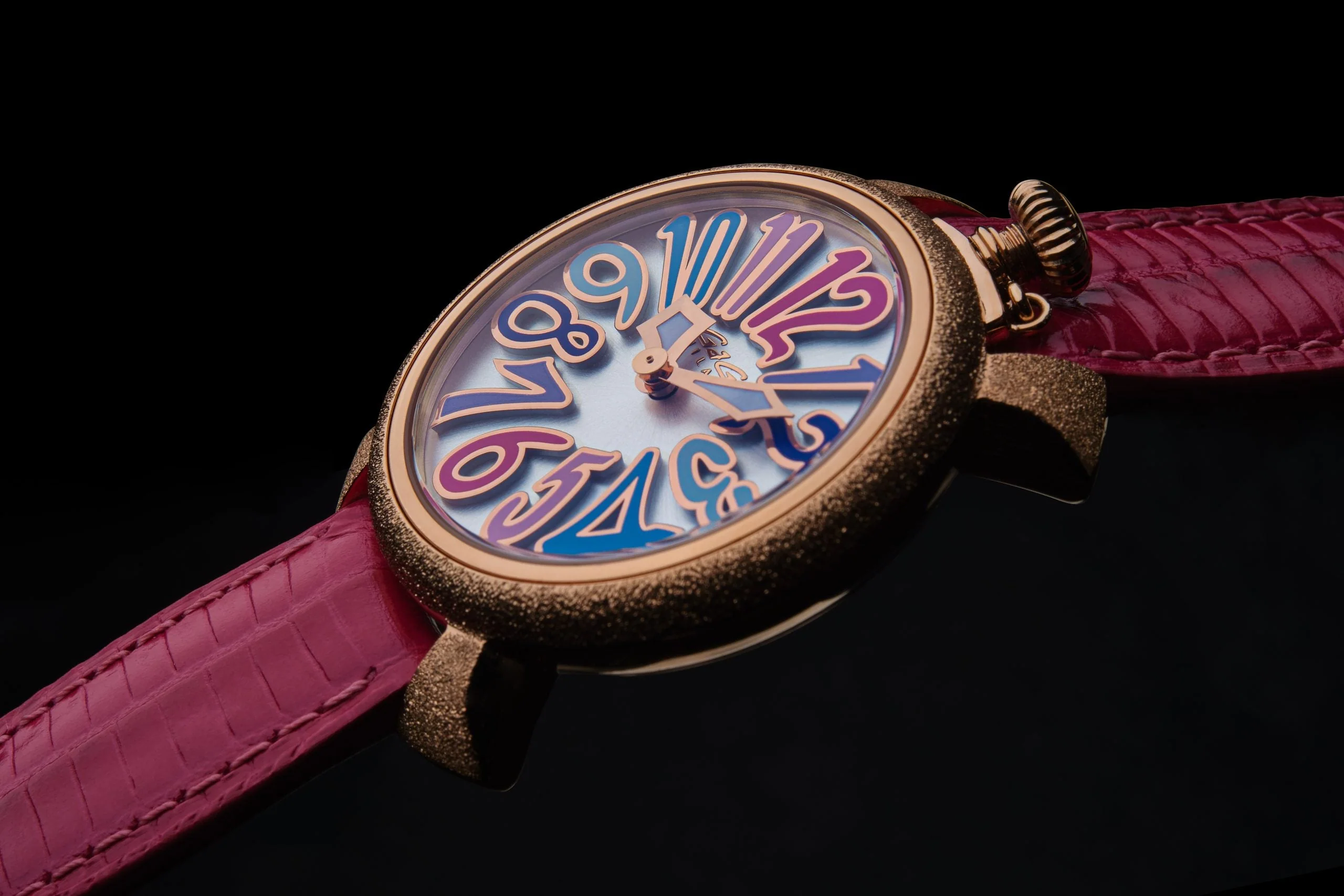 GaGà Milano Watch Ladies Watch Manuale 35mm Fuchsia Frozen IP Rose Gold - Image 2