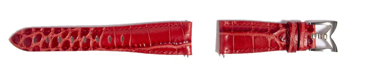 Gagà Milano Manuale 40mm Red Alligator Leather Watch Strap - Image 2
