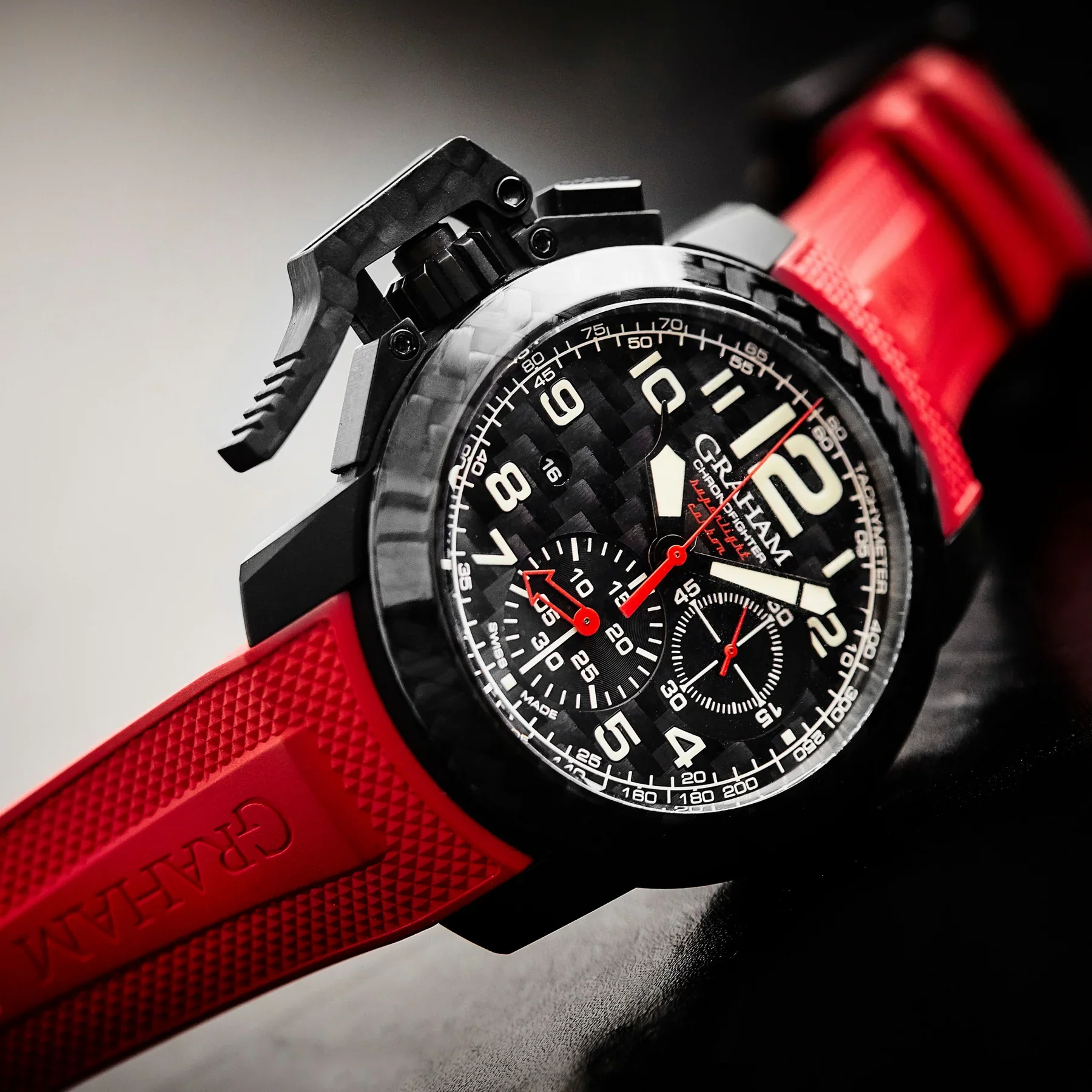 Graham Chronofighter Superlight Red Black Watch - Image 4