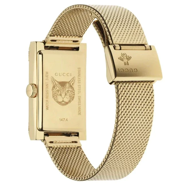 Gucci Ladies G-Frame Gold Watch - Image 3
