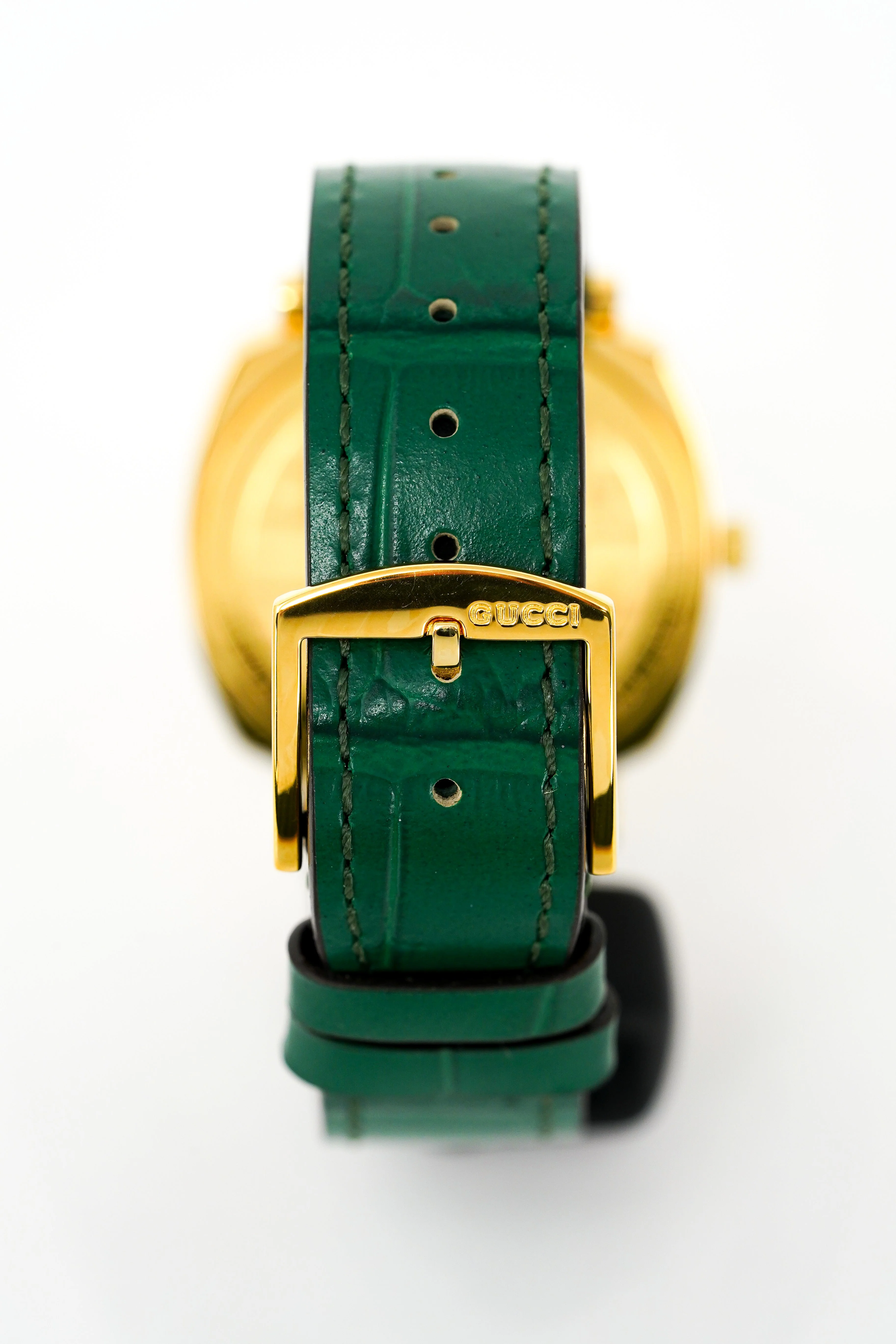 Gucci Watch Grip 35mm Yellow Gold Green - Image 2