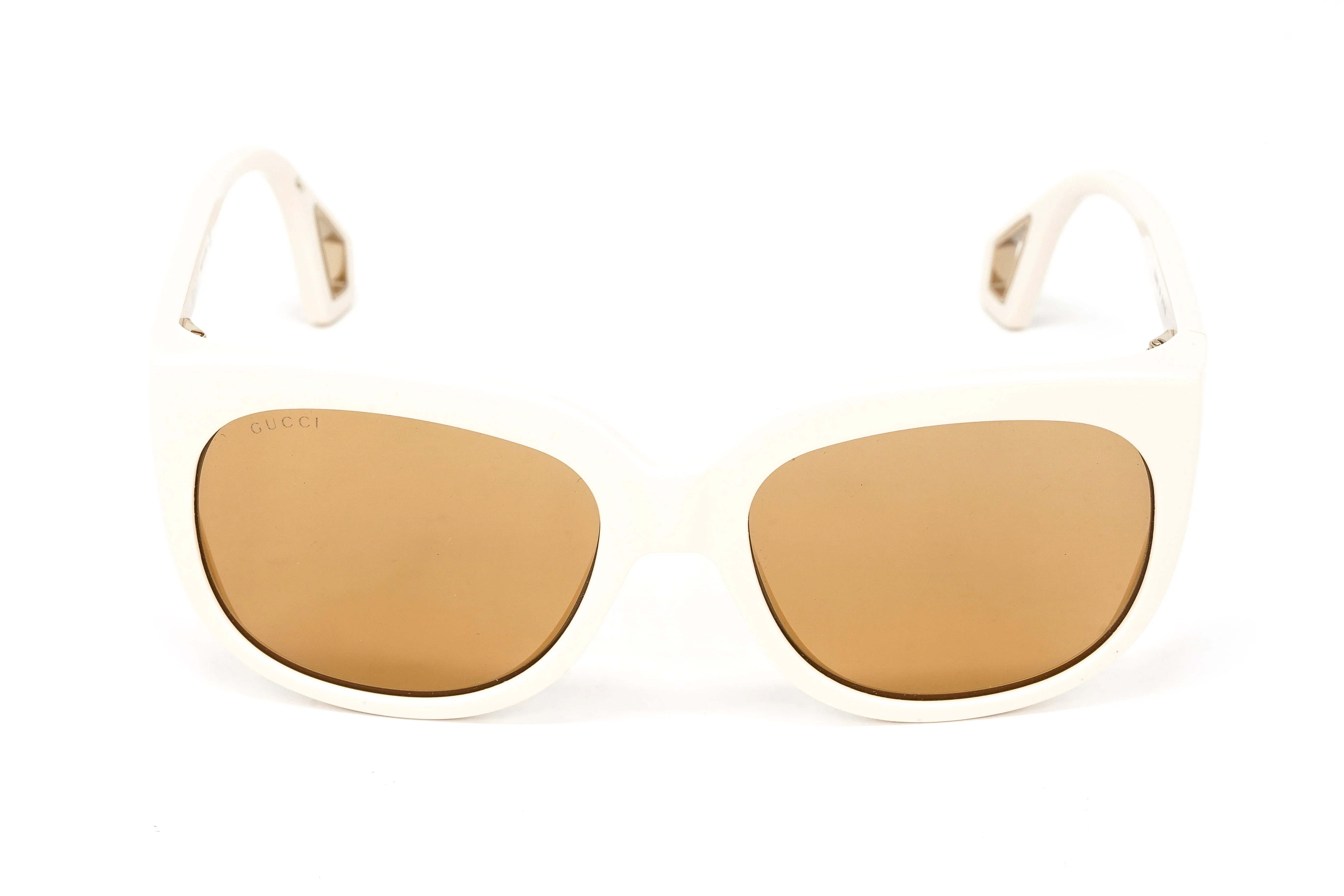 Gucci Women's Sunglasses Wraparound Rectangle Cream - Image 3