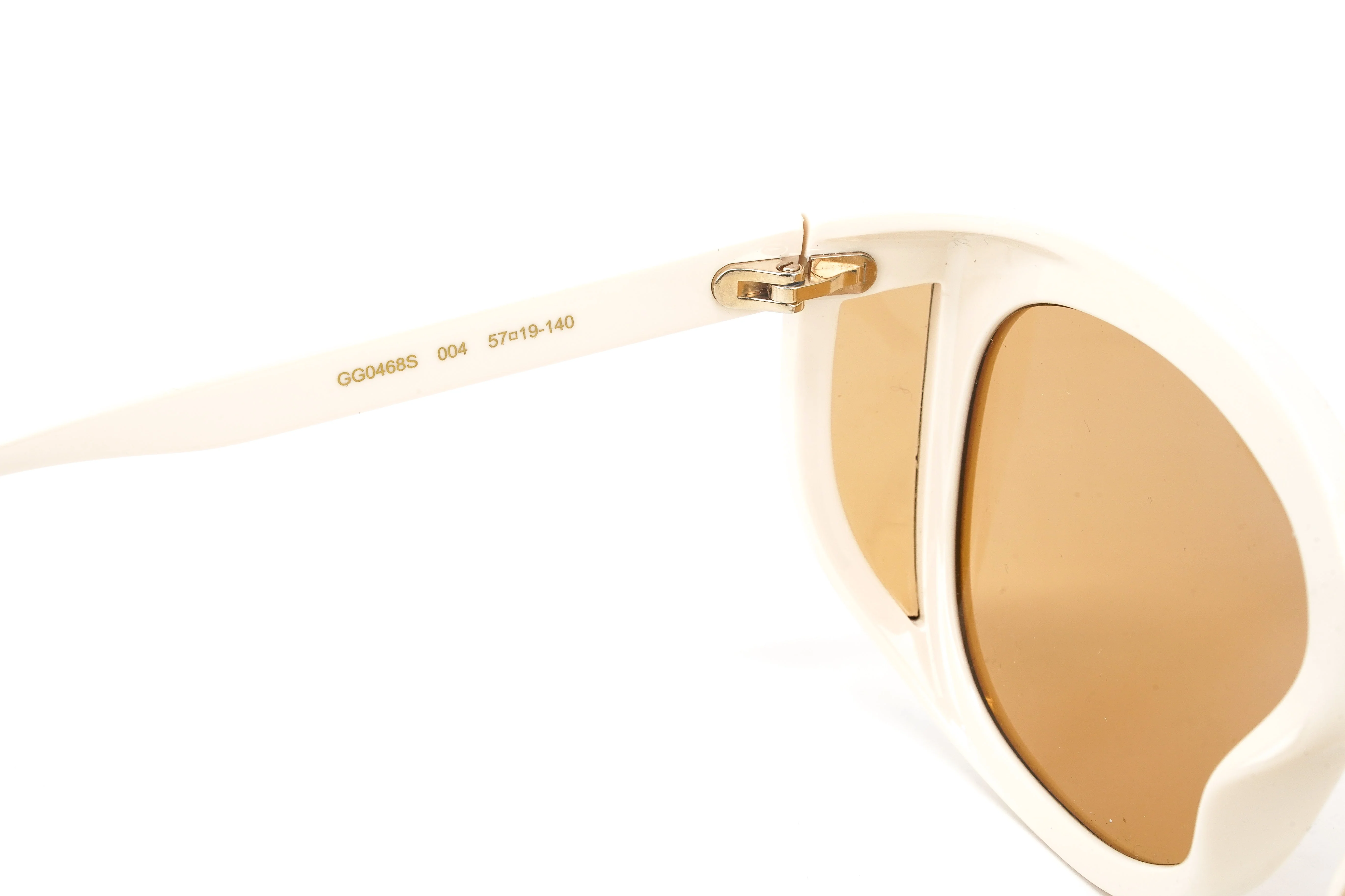 Gucci Women's Sunglasses Wraparound Rectangle Cream - Image 6