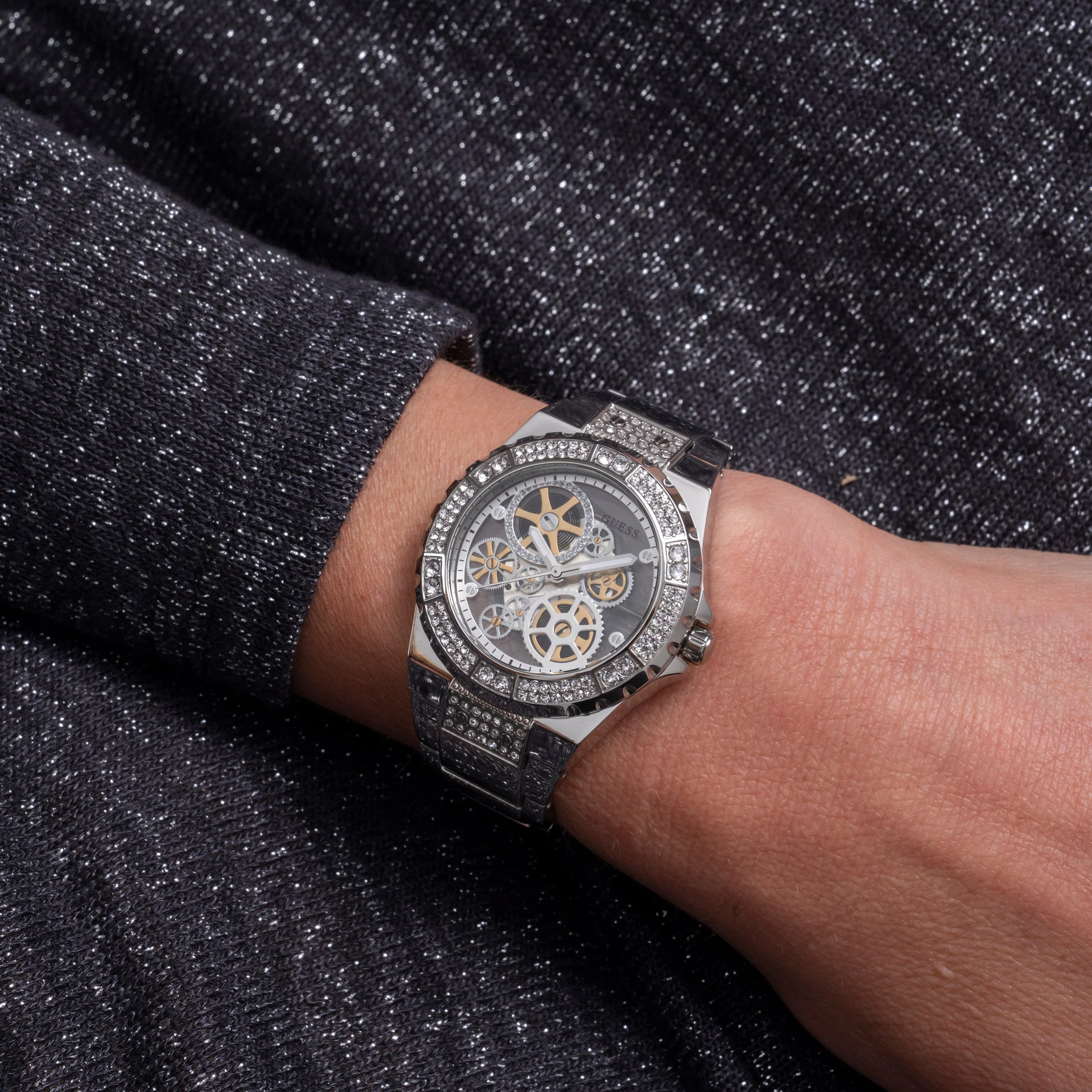 Guess Ladies Reveal Silver Watch - Image 7