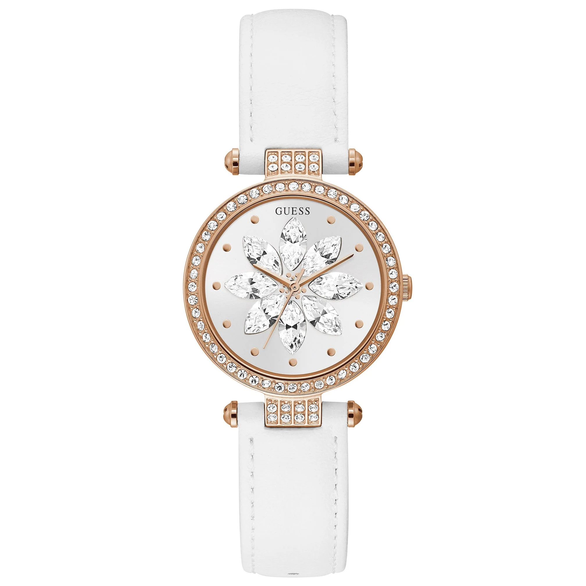 Guess Ladies Full Bloom White Watch