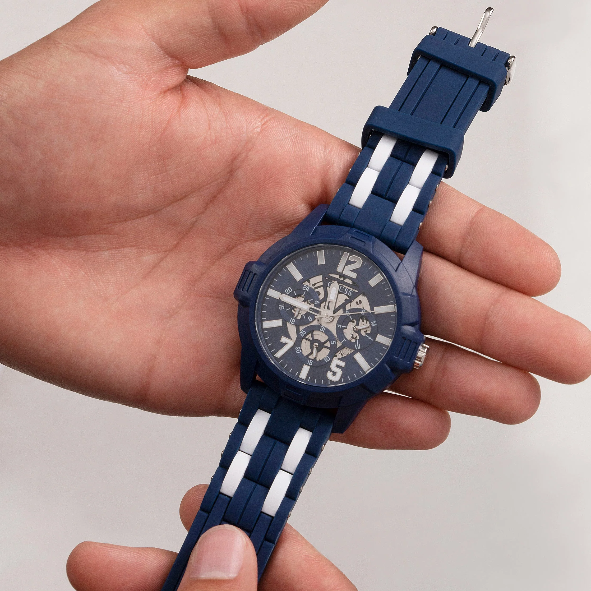 Guess Men's Striker Blue Watch - Image 6