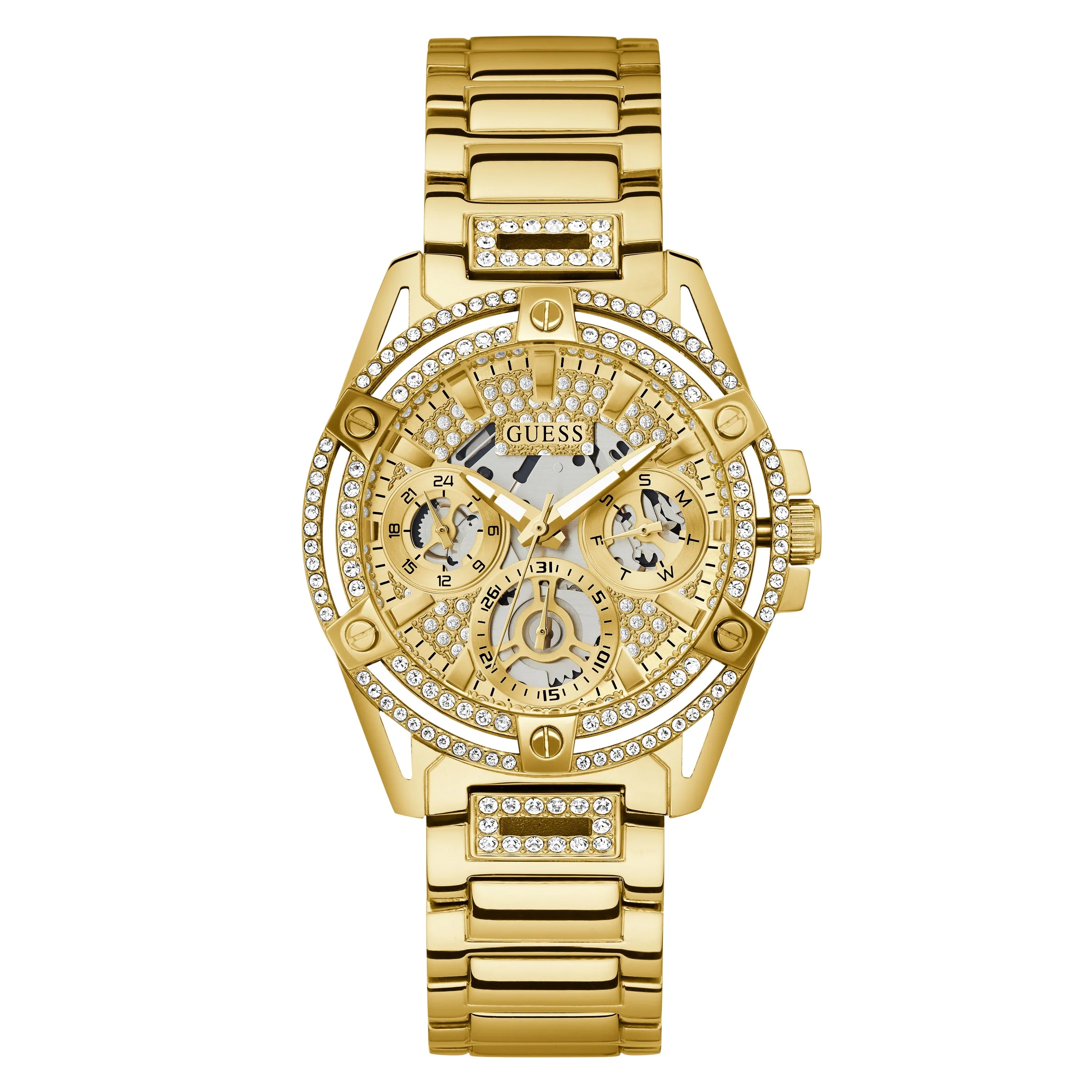 Guess Ladies Queen Gold Watch