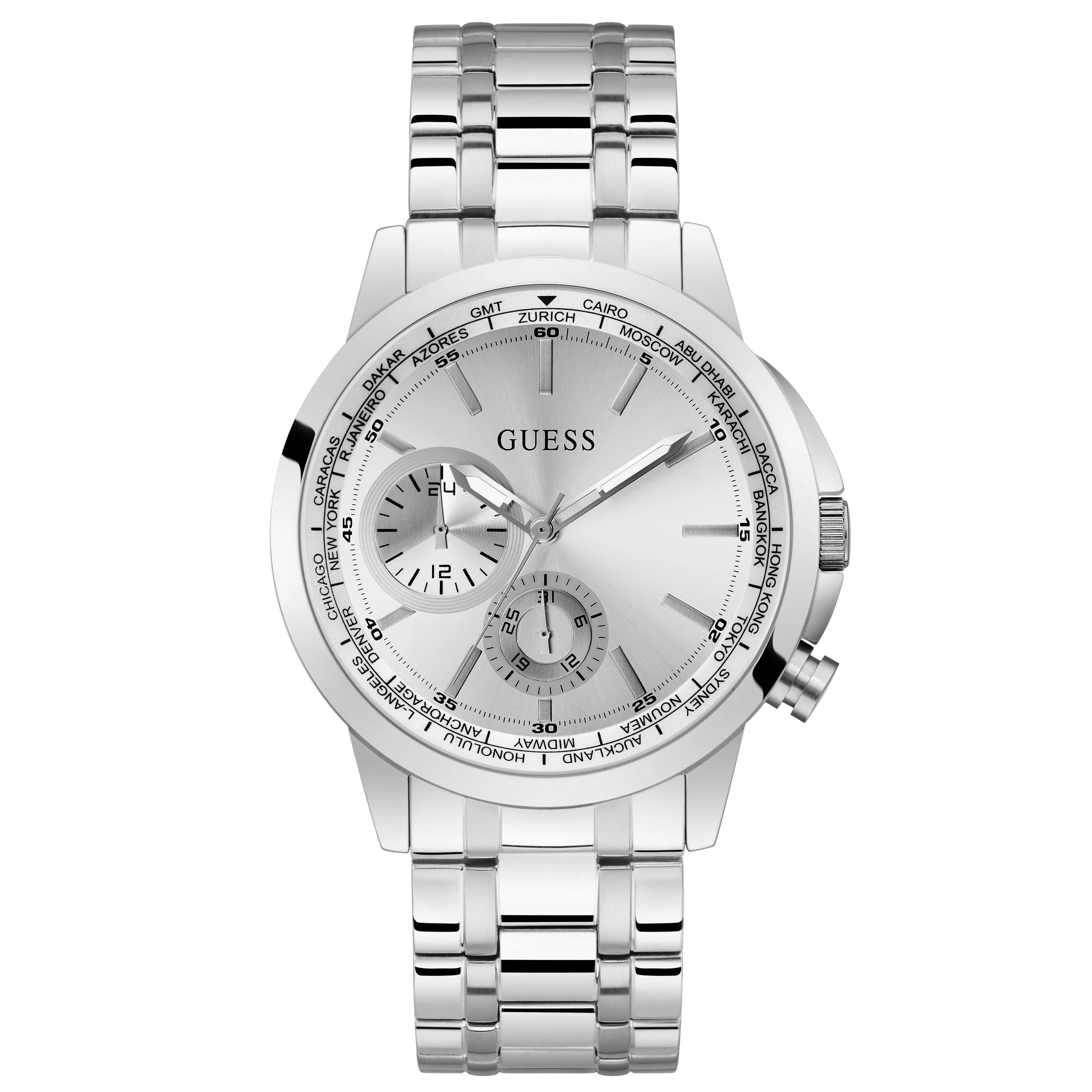 Guess Men's Spec Silver Watch