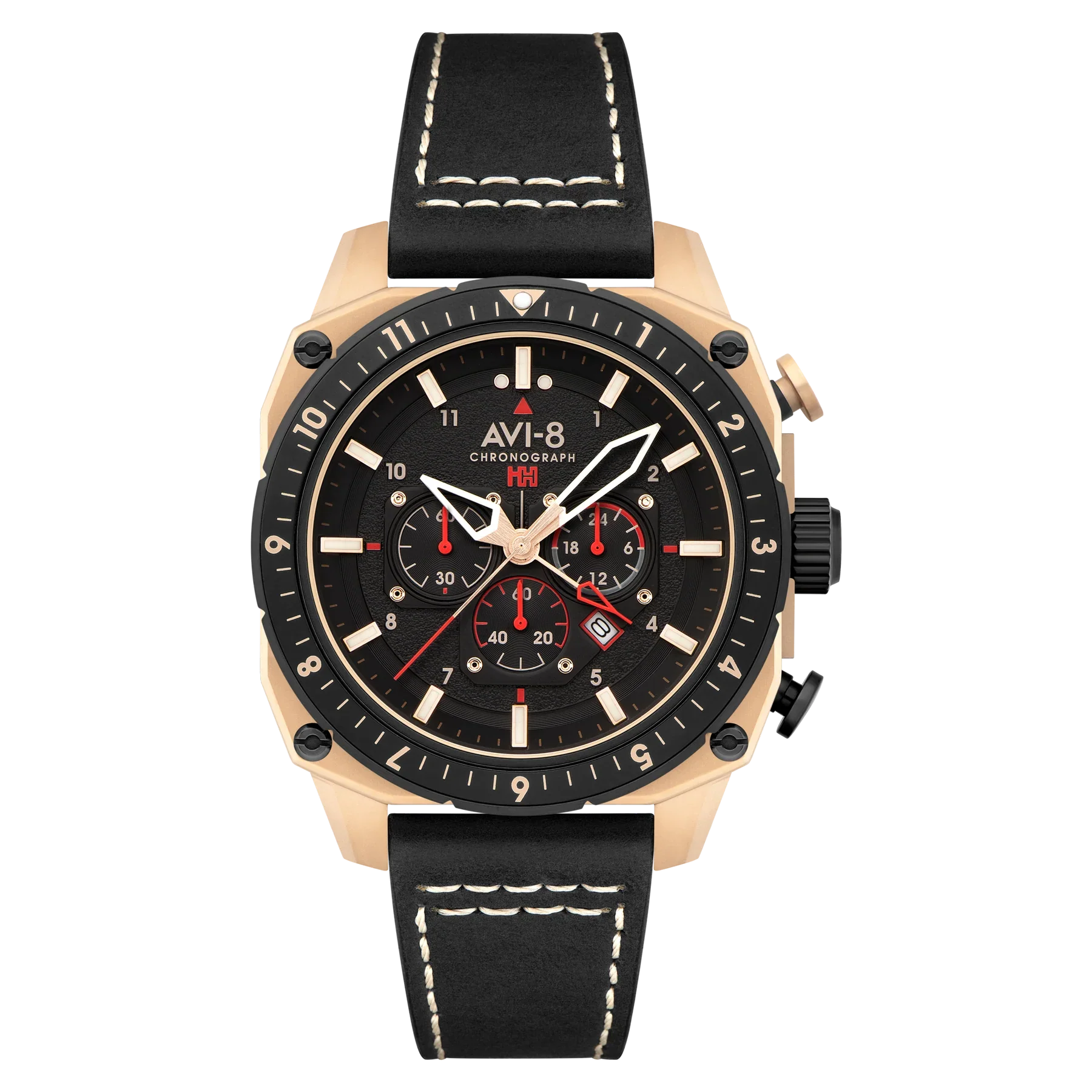 AVI-8 Hawker Hunter Atlas Men's Black Rose Gold Watch
