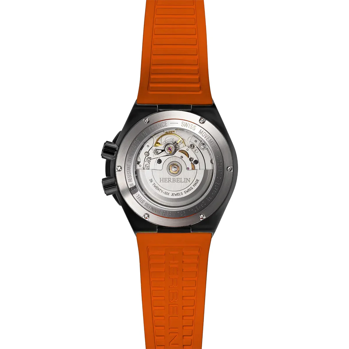 Herbelin Cap Camarat Diver Automatic Men's Orange Watch - Image 3