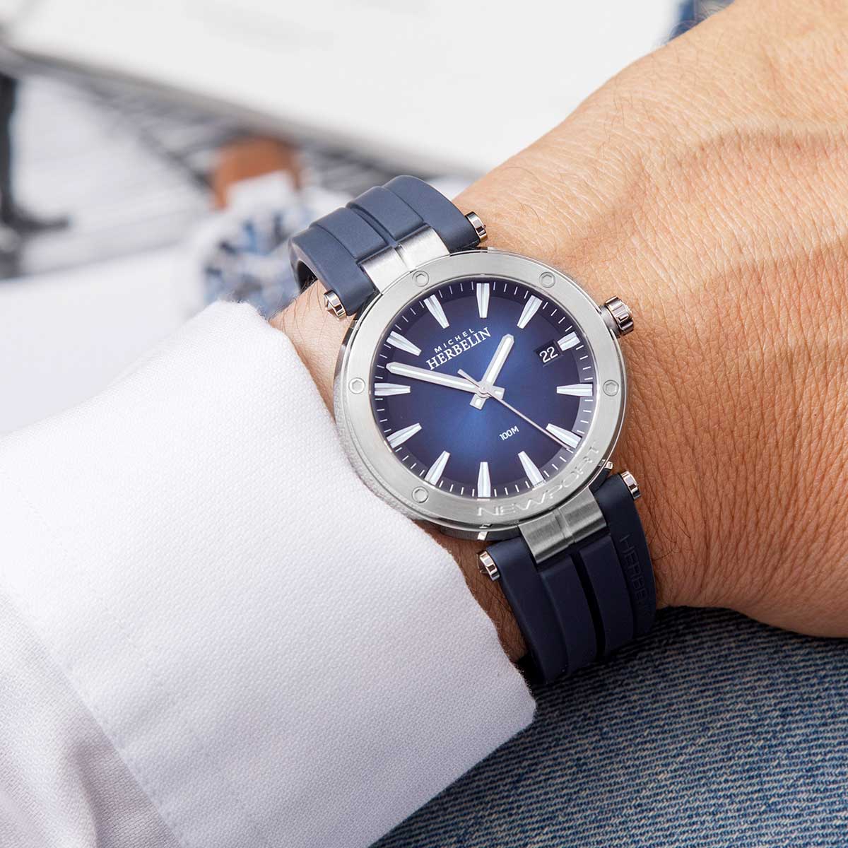 Herbelin Newport Automatic Men's Blue Watch - Image 4