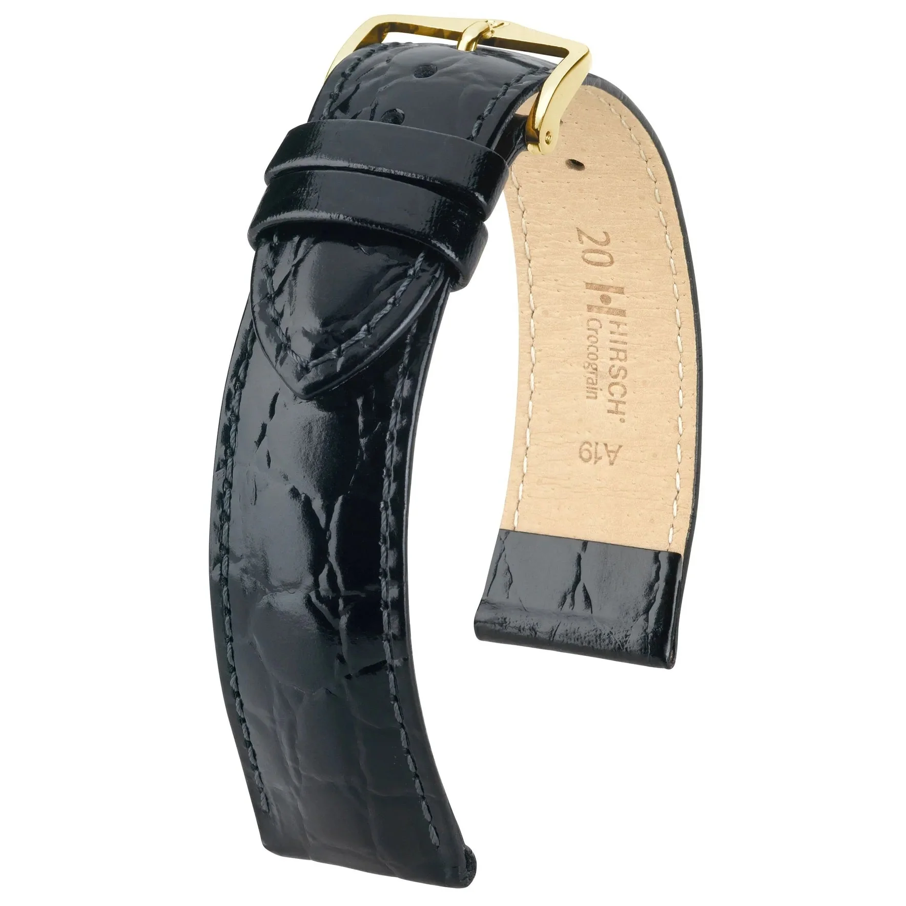 Hirsch Crocograin M 12mm Strap
