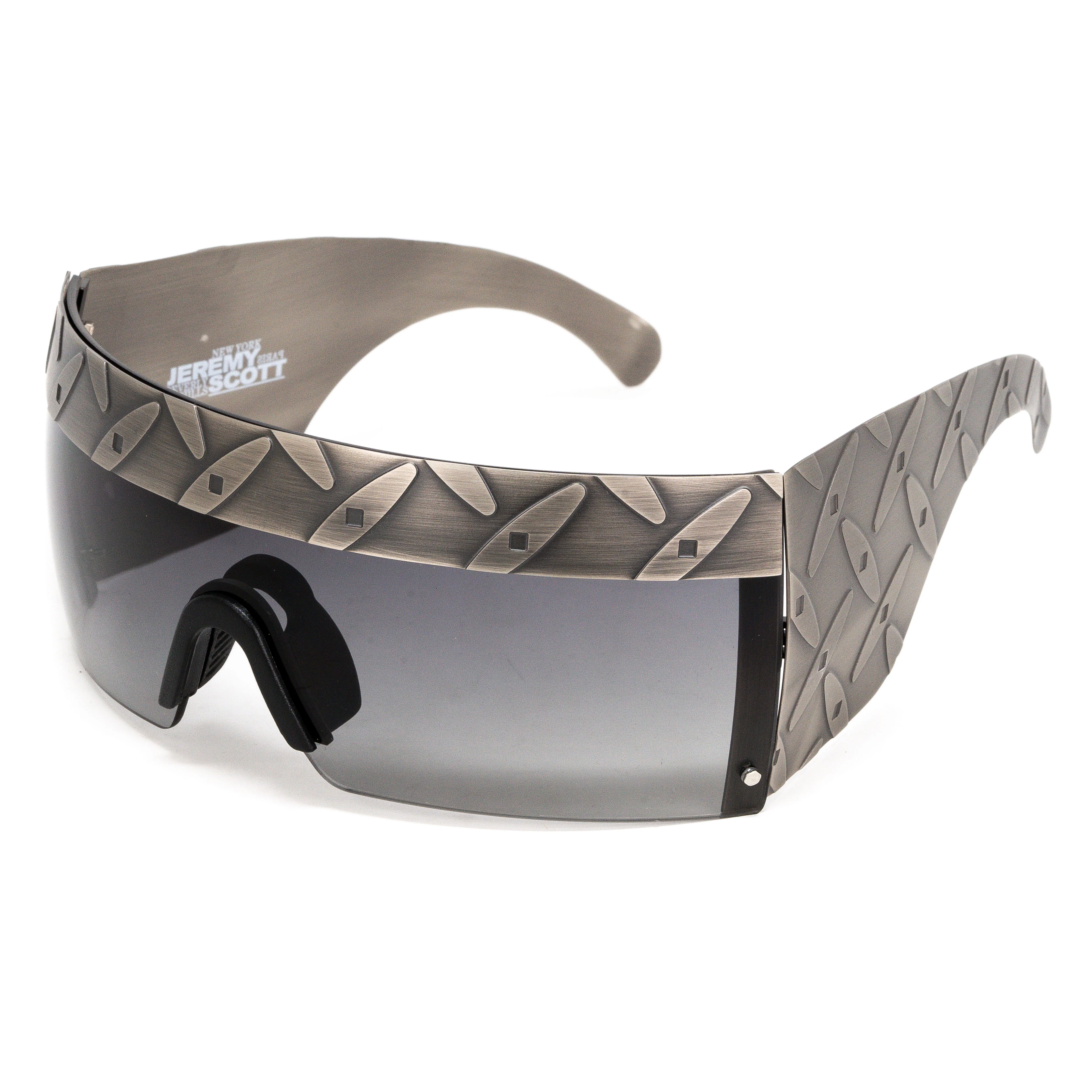 Jeremy Scott Unisex Rectangular Grey Sunglasses