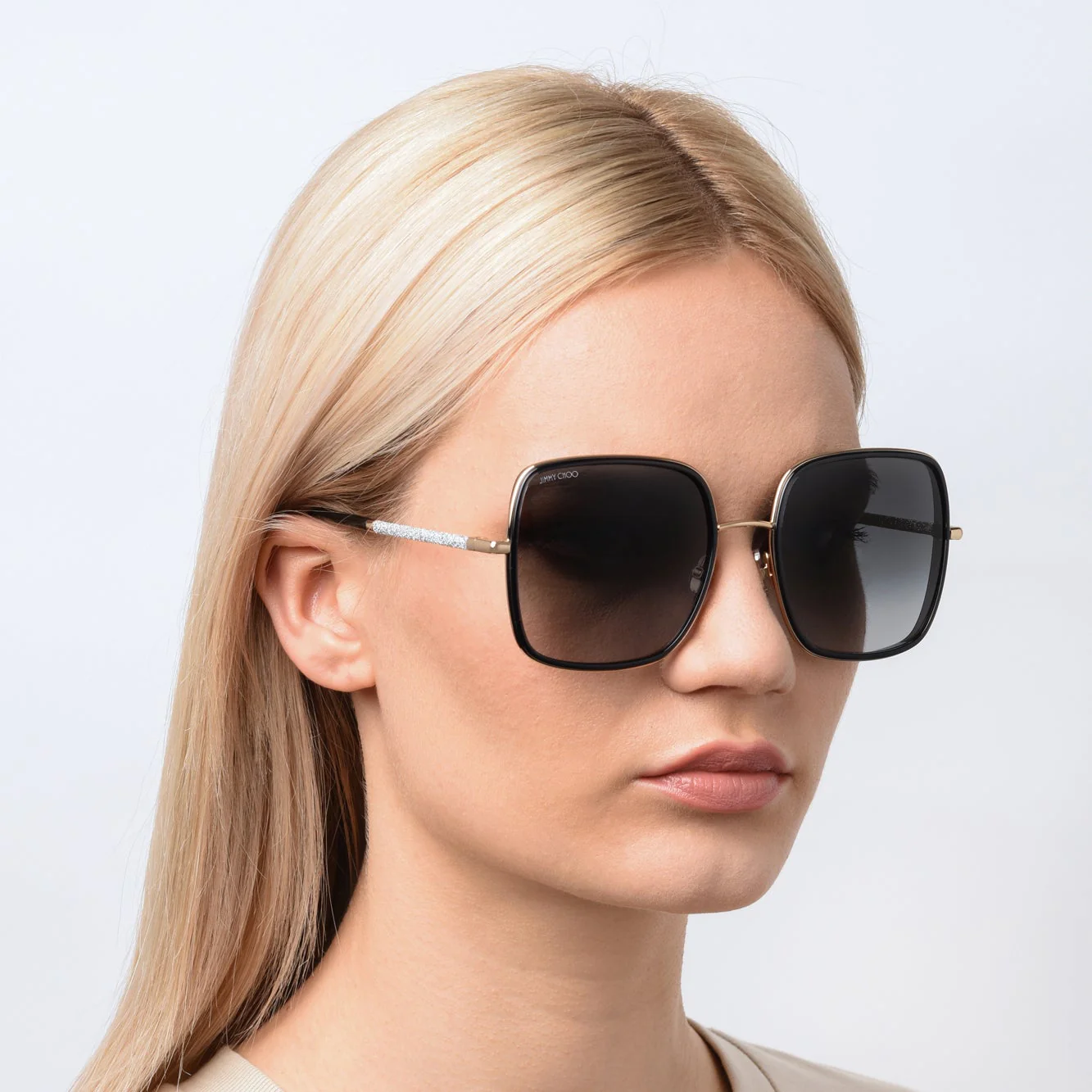 Jimmy Choo JAYLA/S 2F7 579O  (JC7) Unisex Gold Grey - Image 5