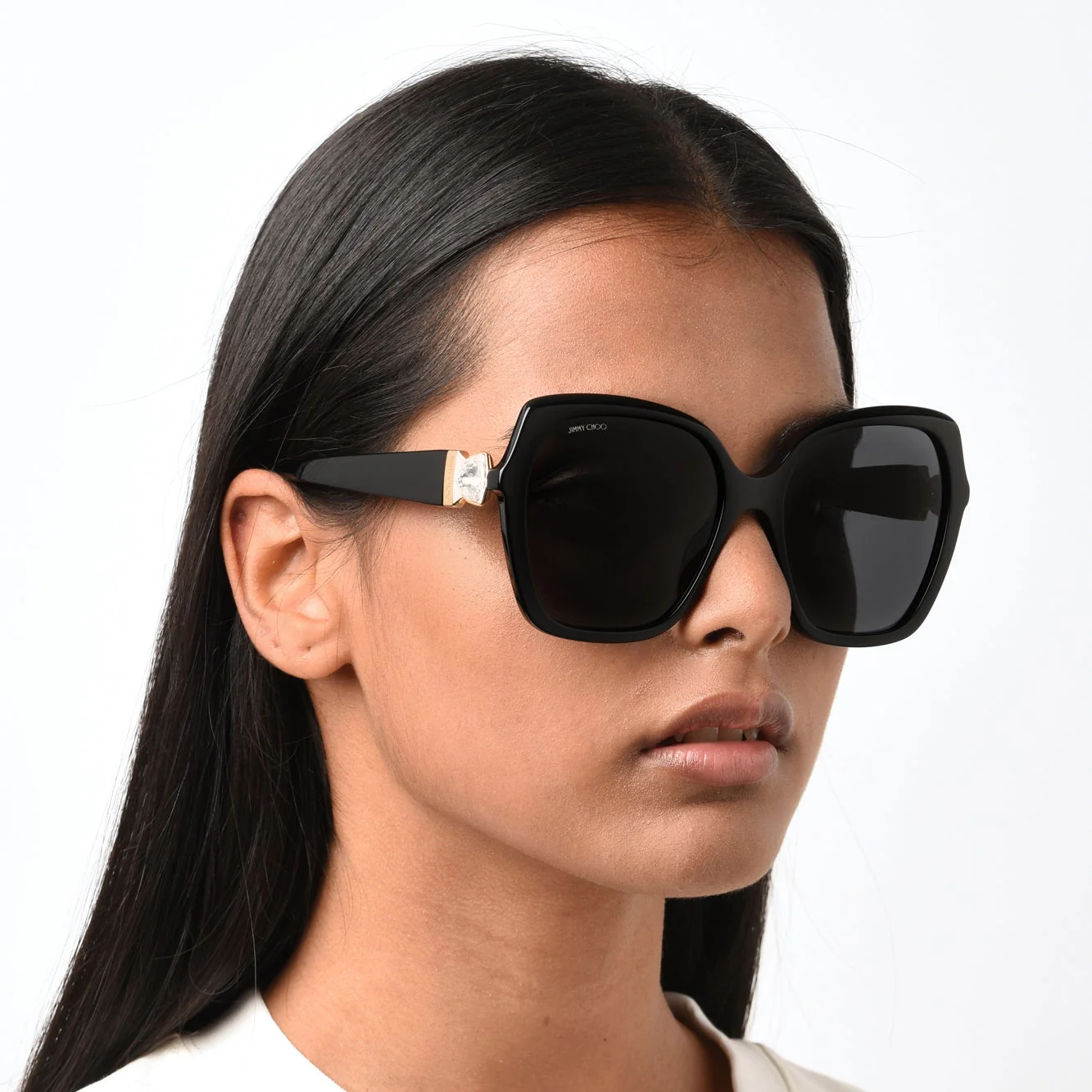 Jimmy Choo MANON/G/S 807 57IR(JC29) Unisex Black - Image 6
