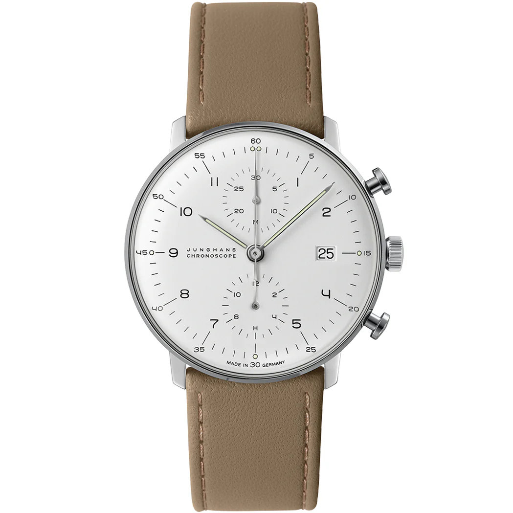 Junghans Max Bill Chronoscope Men's White/Beige Watch