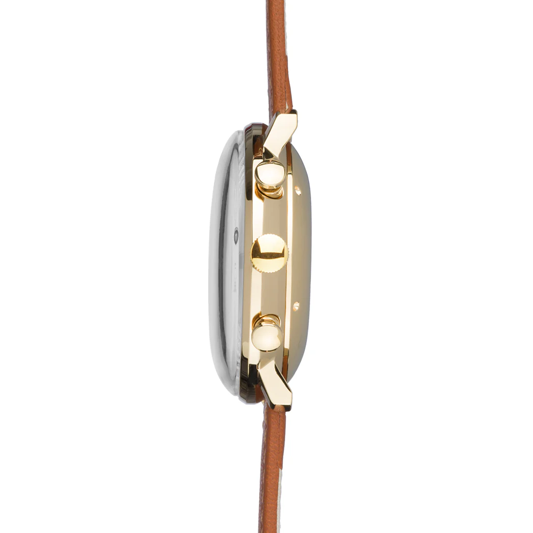 Junghans Max Bill Chronoscope Men's White/Gold Watch - Image 2
