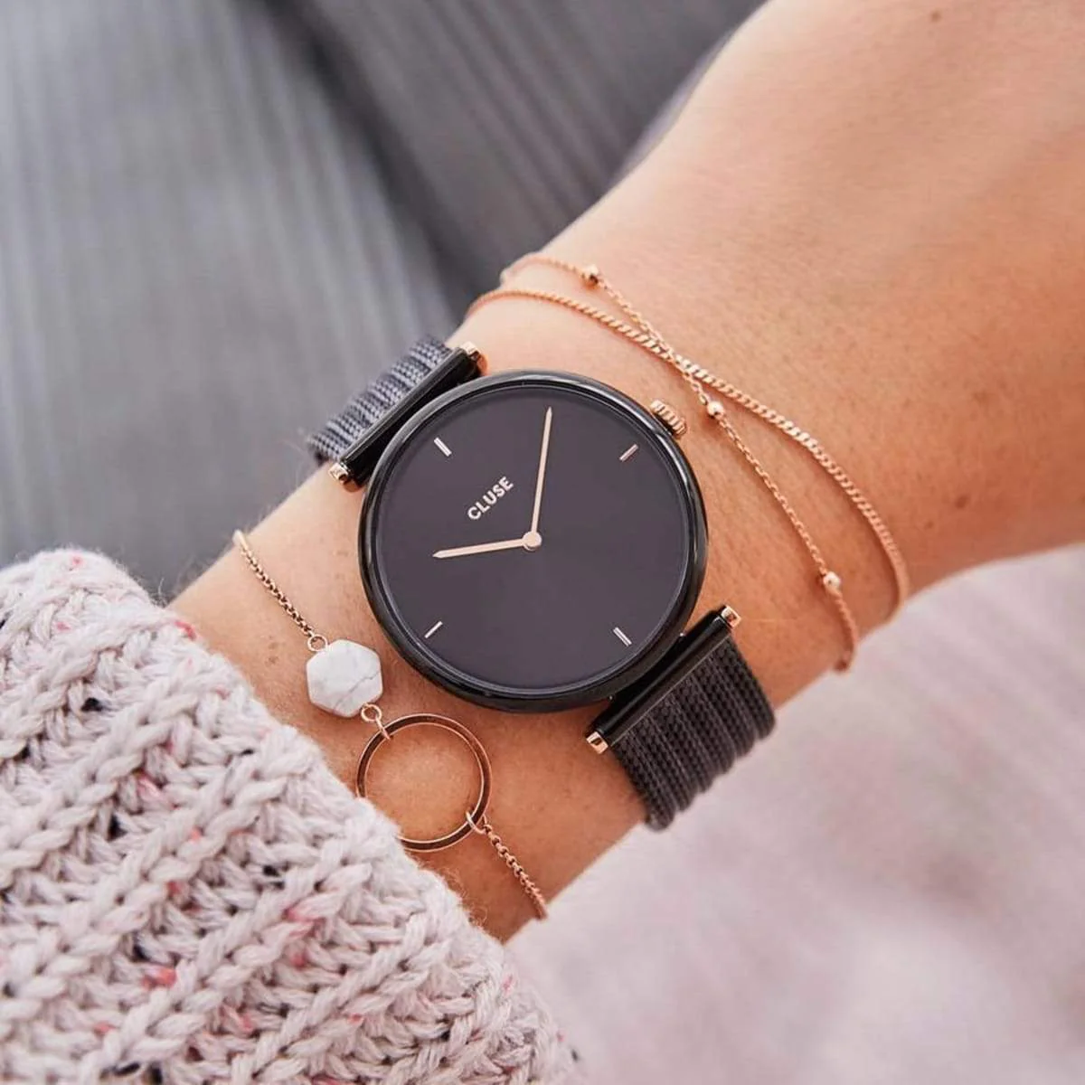 Cluse Black Triomphe Watch - Image 4