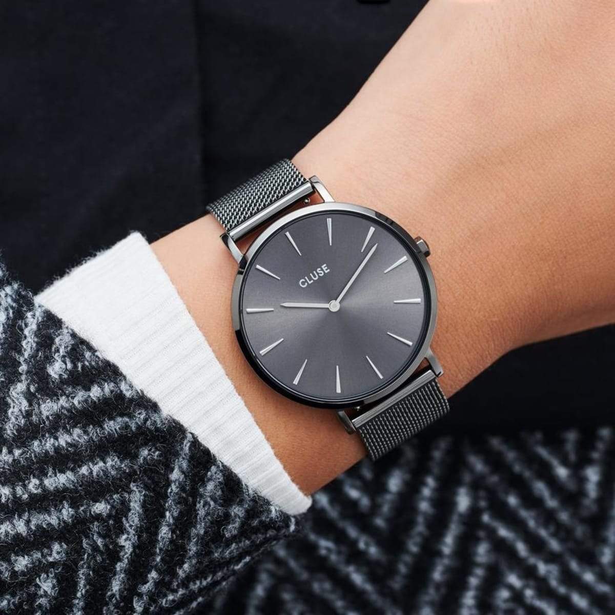 Cluse Dark Grey Boho Chic Watch - Image 3